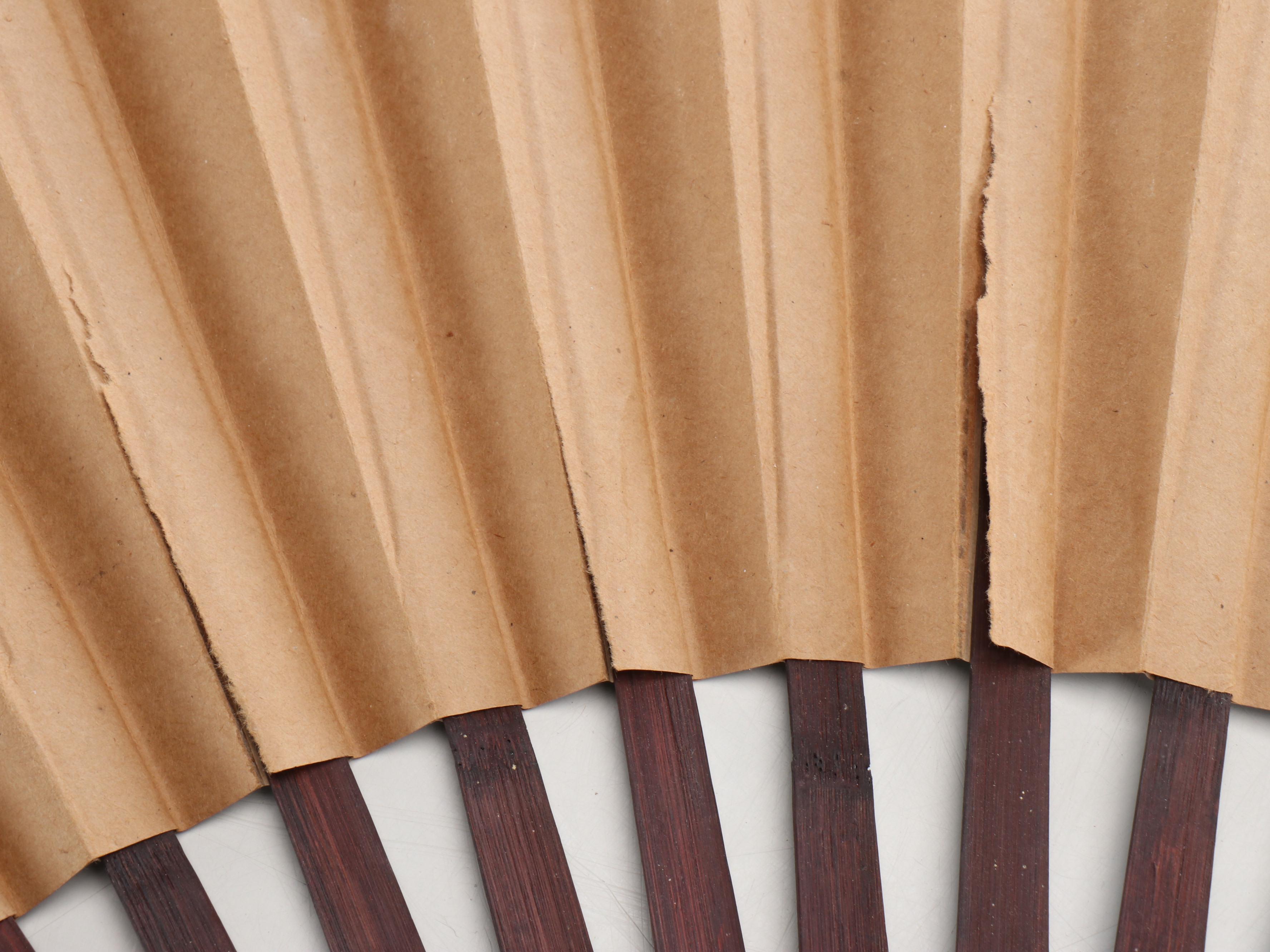 Japanese Wall Hanging Large Folding Fans with Crane and Landscape Motifs