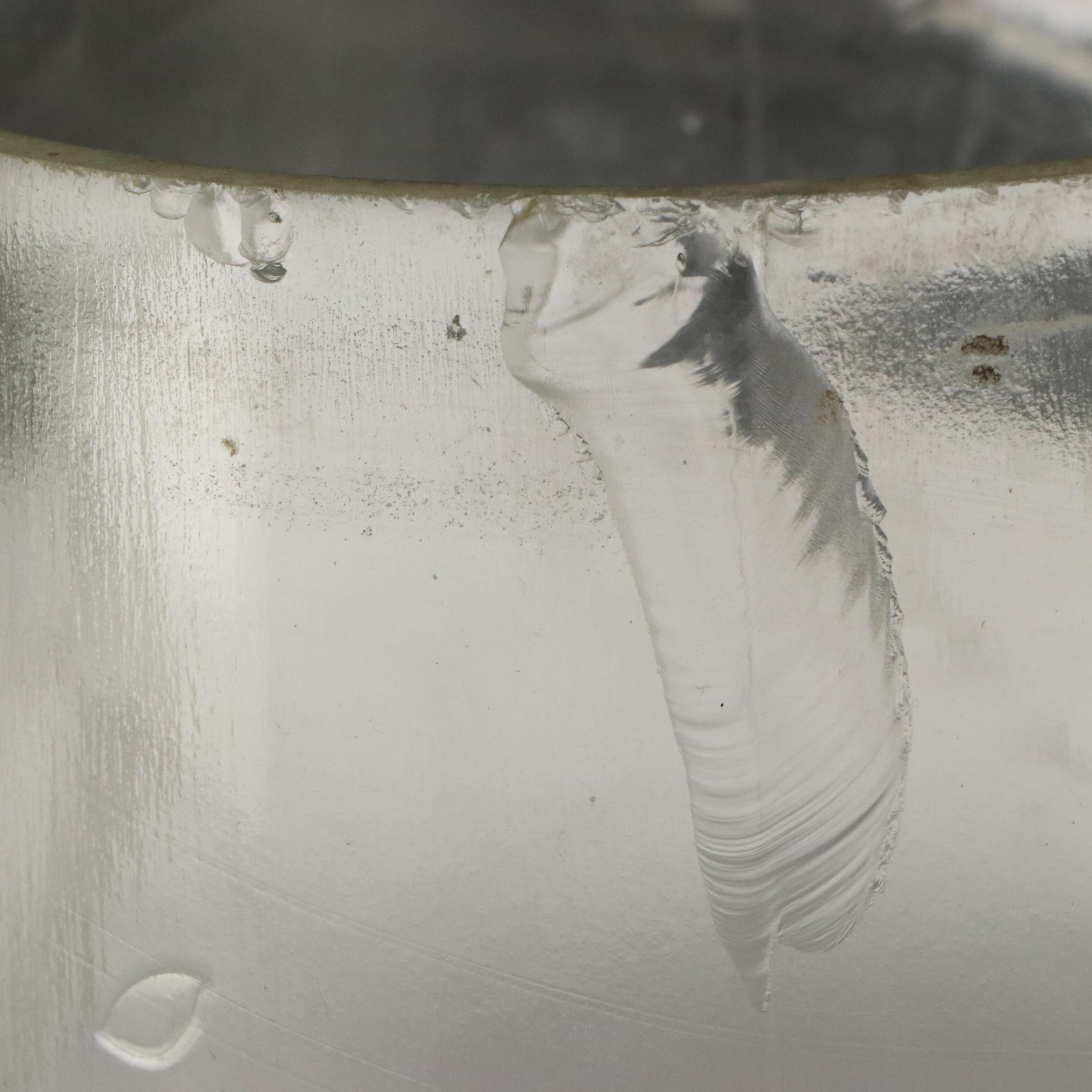 Pair of Clear Glass Wet Cell Battery Jars, Embossed "NX", Early 20th Century