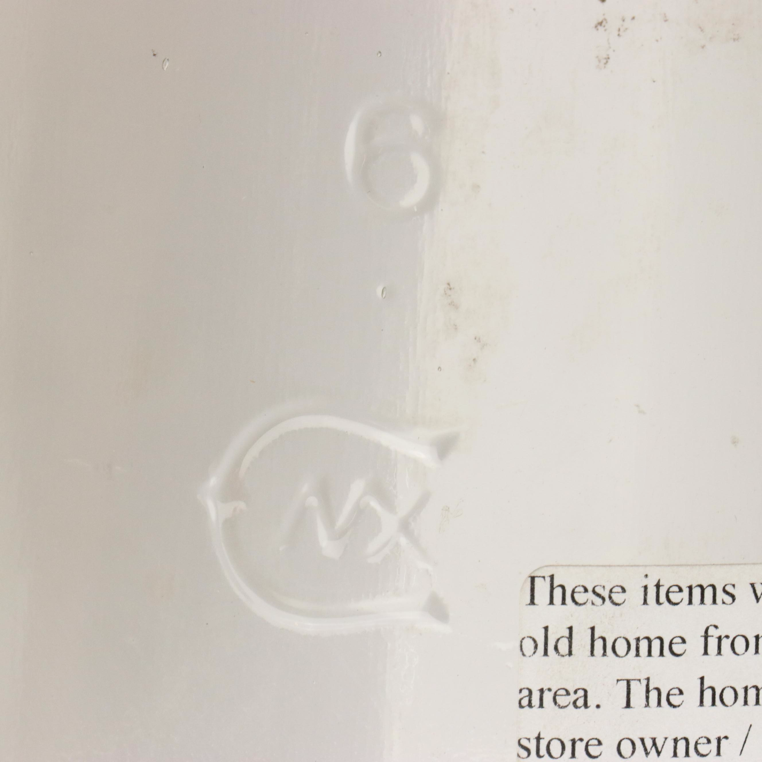 Pair of Clear Glass Wet Cell Battery Jars, Embossed "NX", Early 20th Century