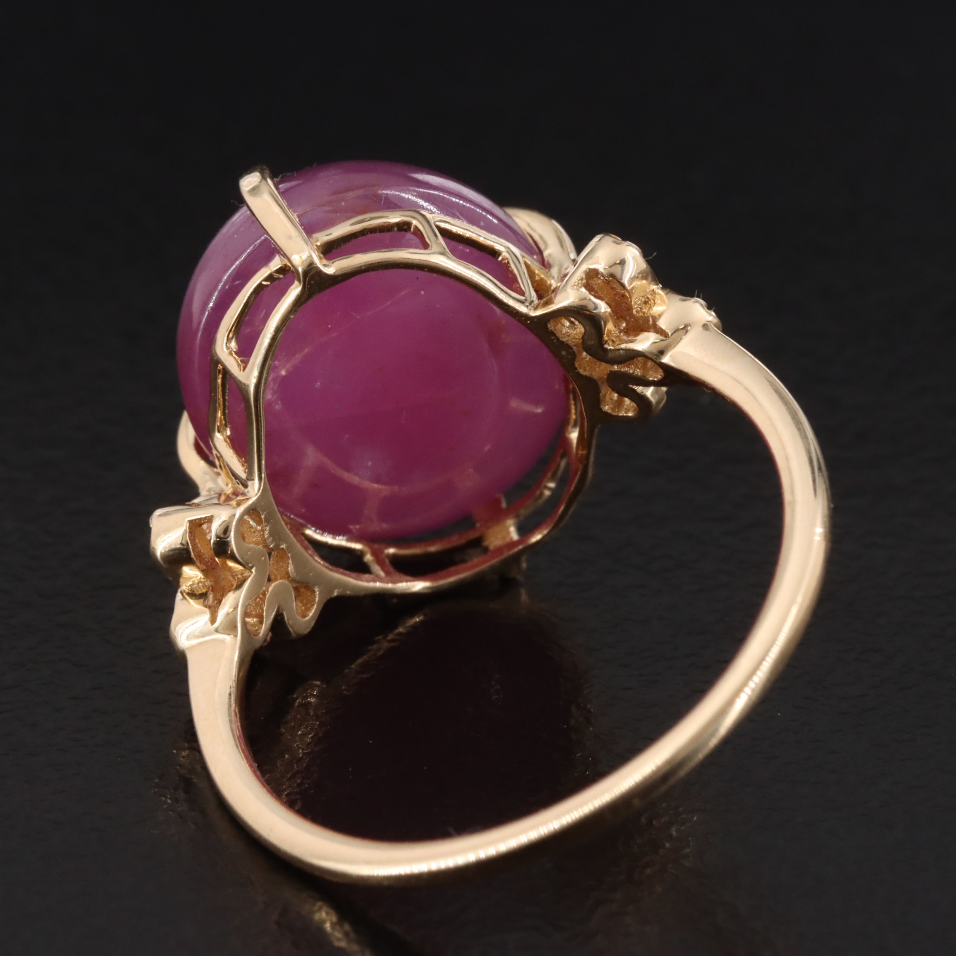 14K 13.81 CT Ruby and White Sapphire Ring