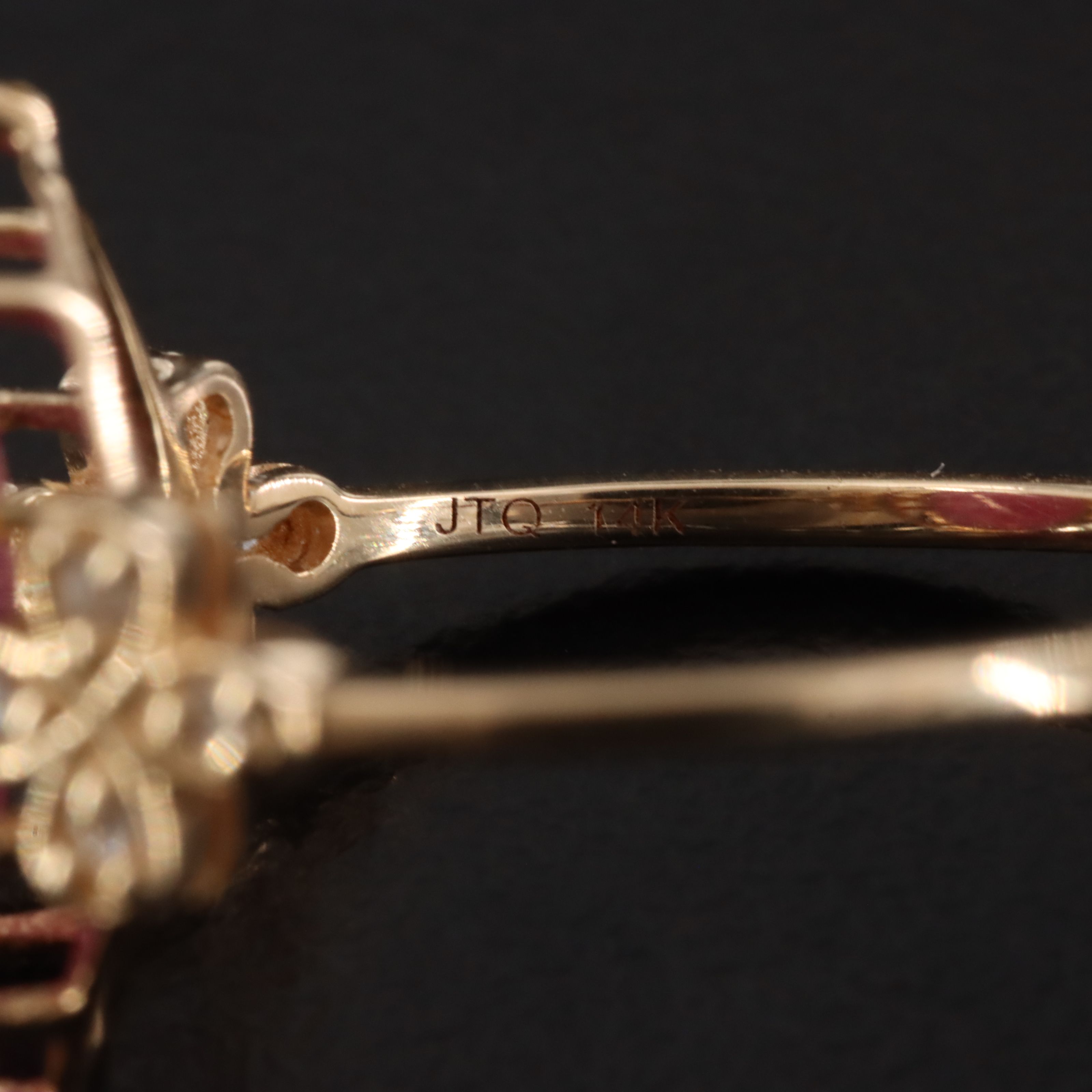 14K 13.81 CT Ruby and White Sapphire Ring