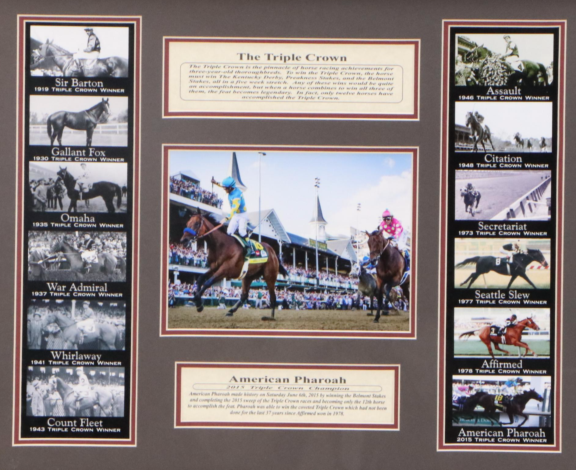 2015 Triple Crown Winner American Pharoah and More in Digital Photo Montage