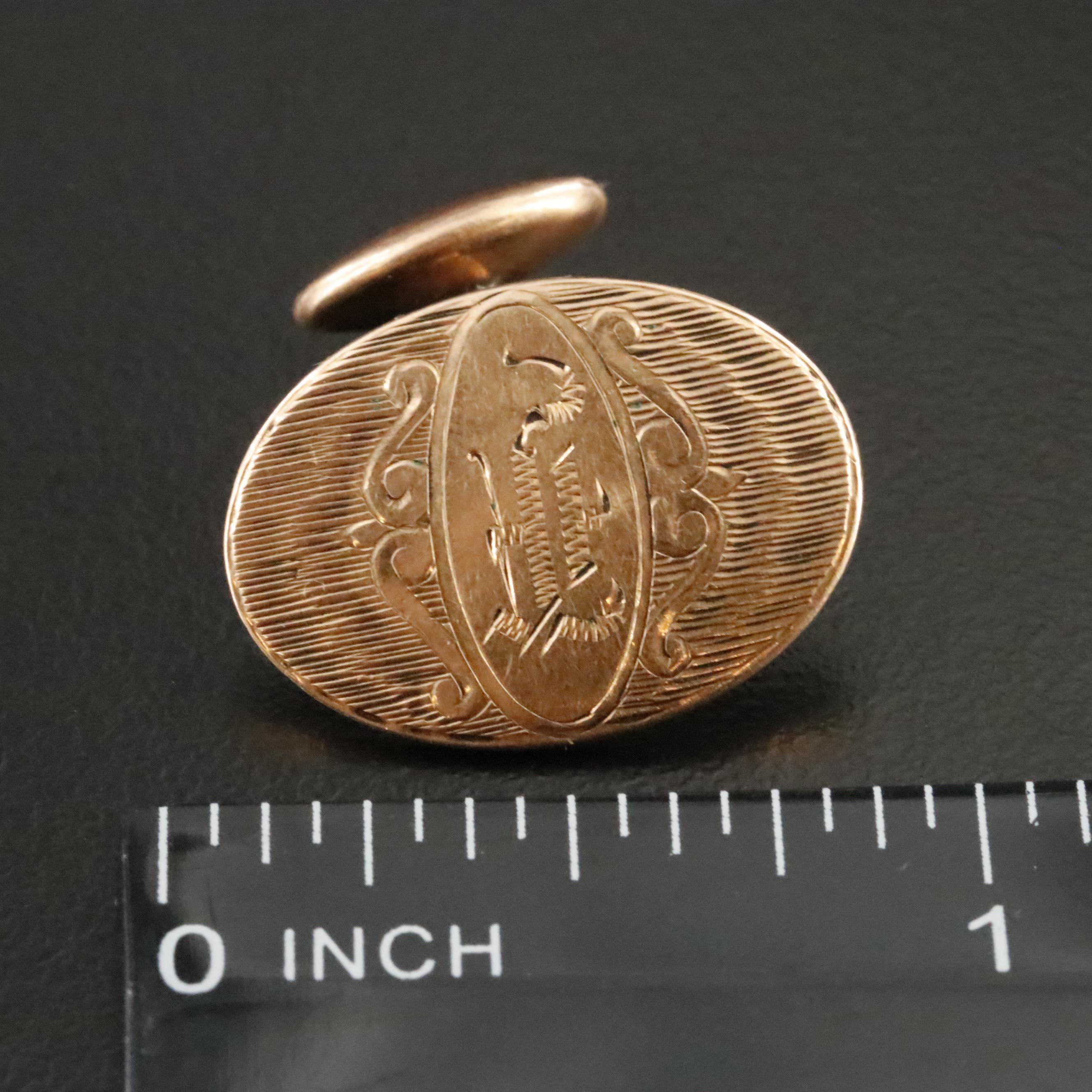 Vintage and Antique Gold-Filled Watch Chain, Fobs and Cufflinks