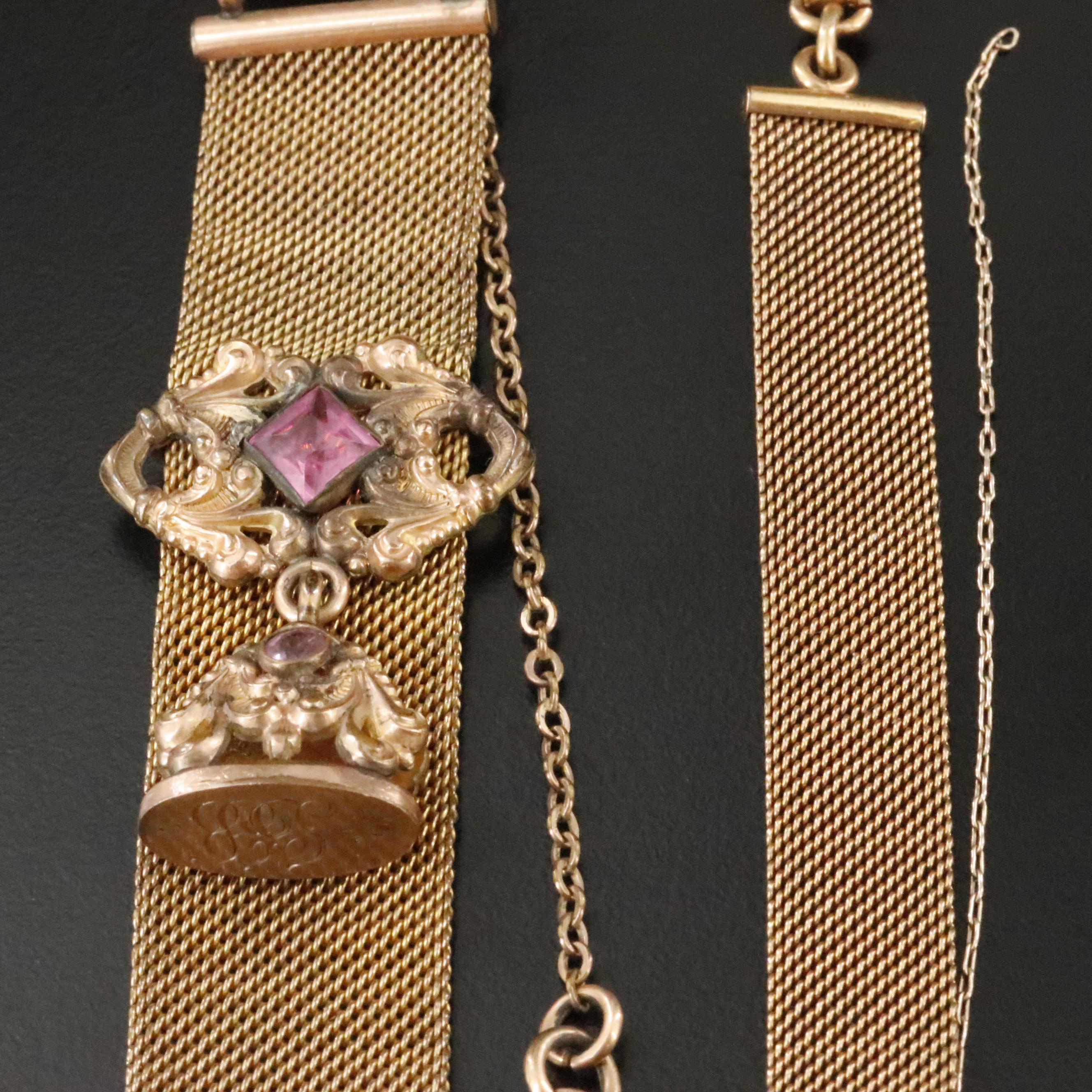 Vintage and Antique Gold-Filled Watch Chain, Fobs and Cufflinks