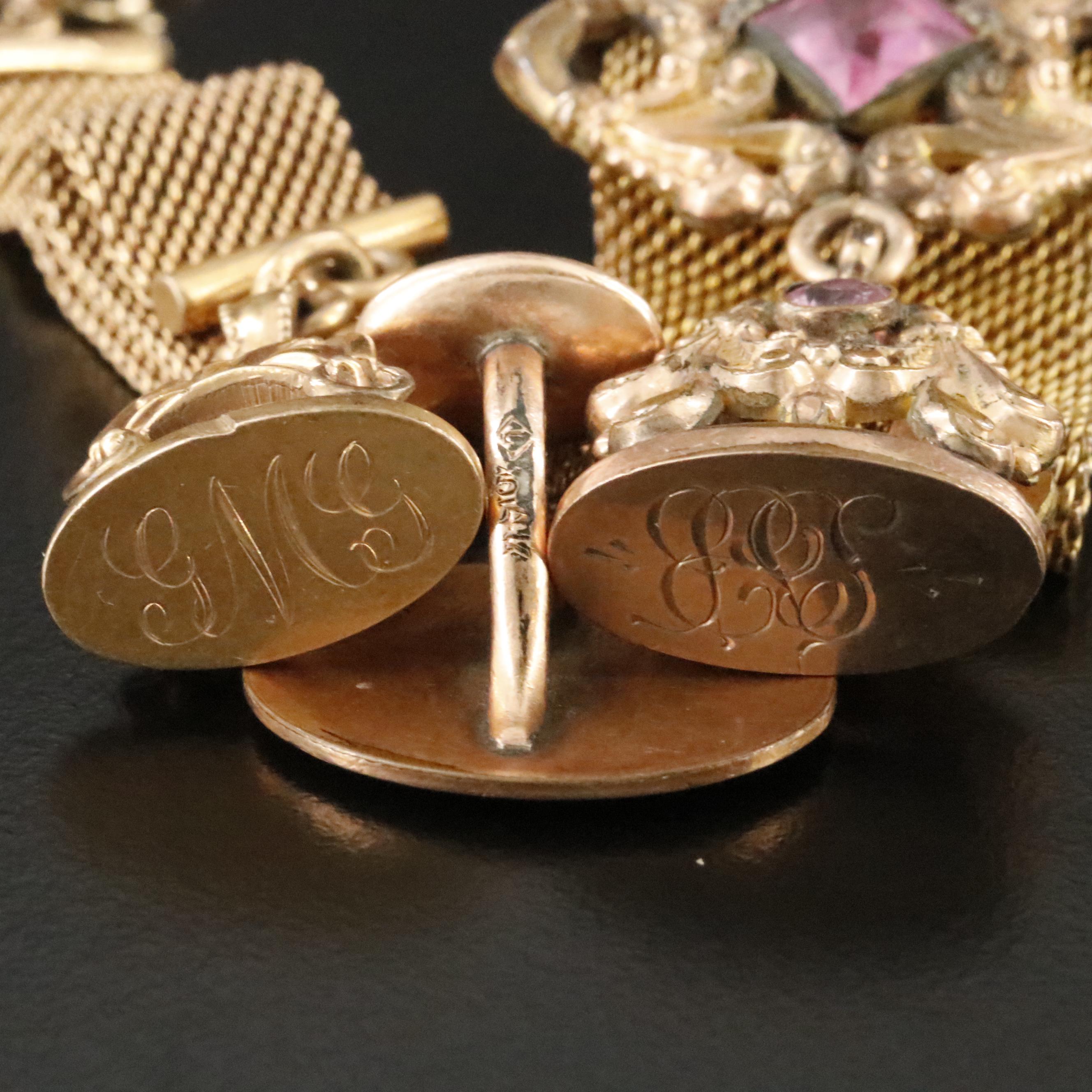 Vintage and Antique Gold-Filled Watch Chain, Fobs and Cufflinks