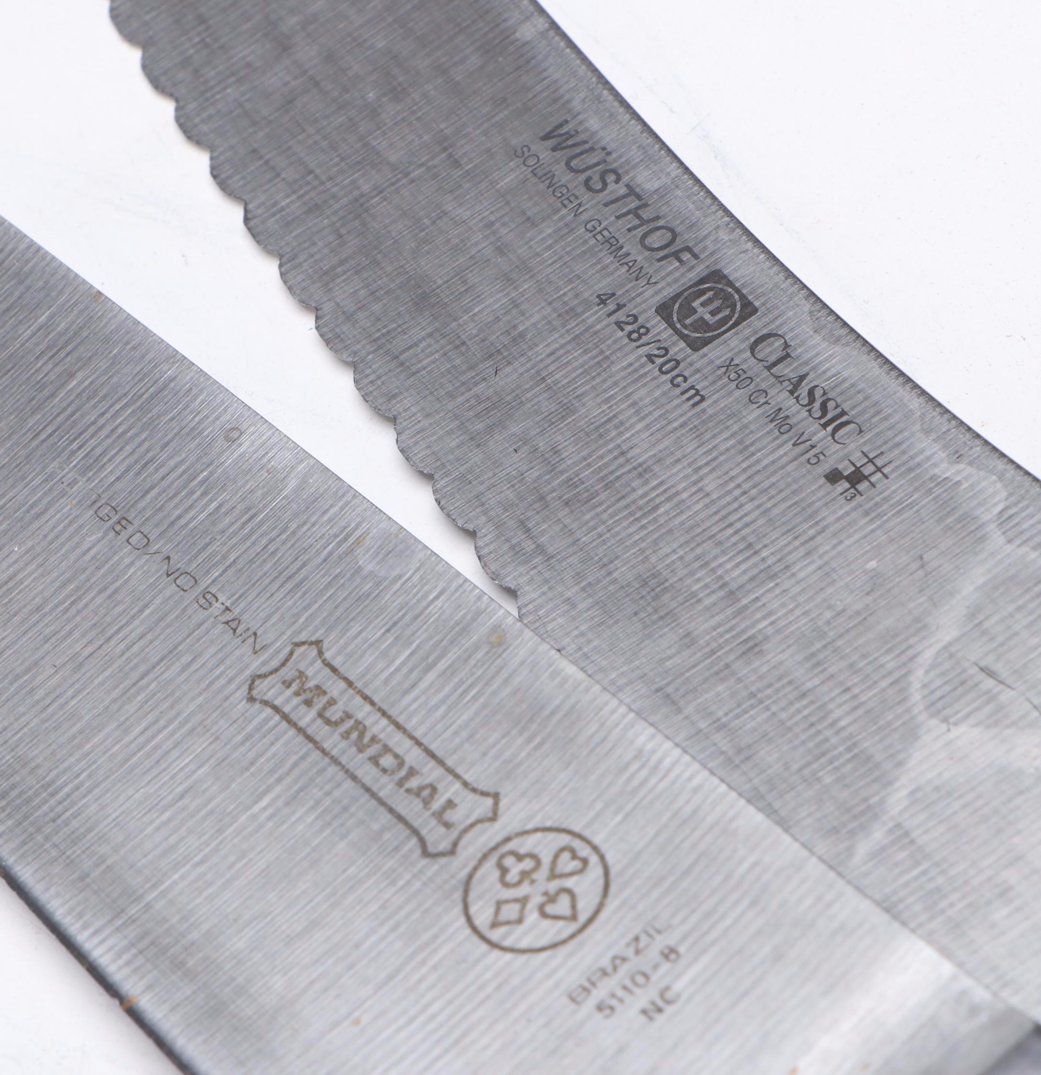 Wüsthof Grand Prix and Mundial  Stainless Steel Blade Plastic Handle Knives