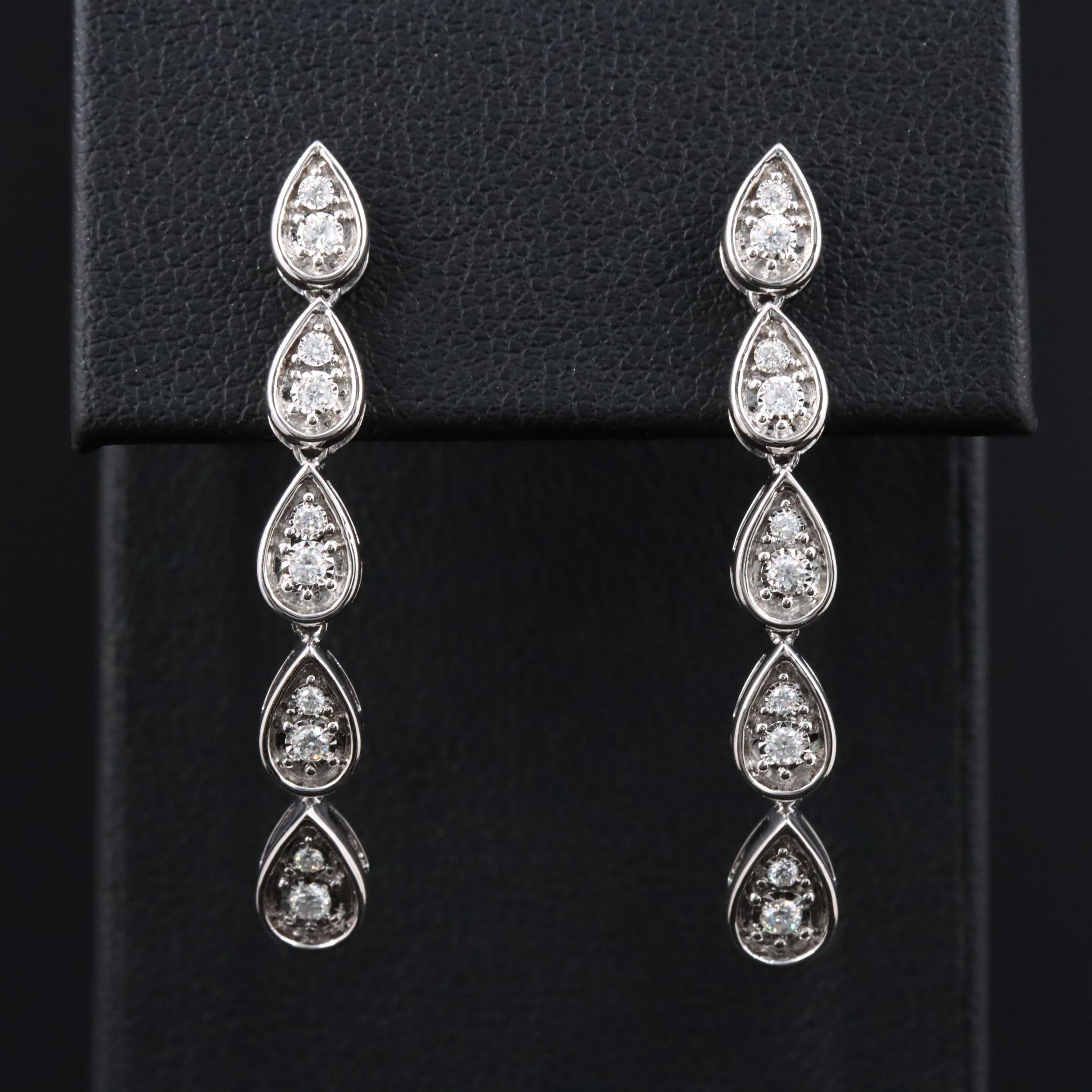 14K 0.21 CTW Diamond Drop Earrings