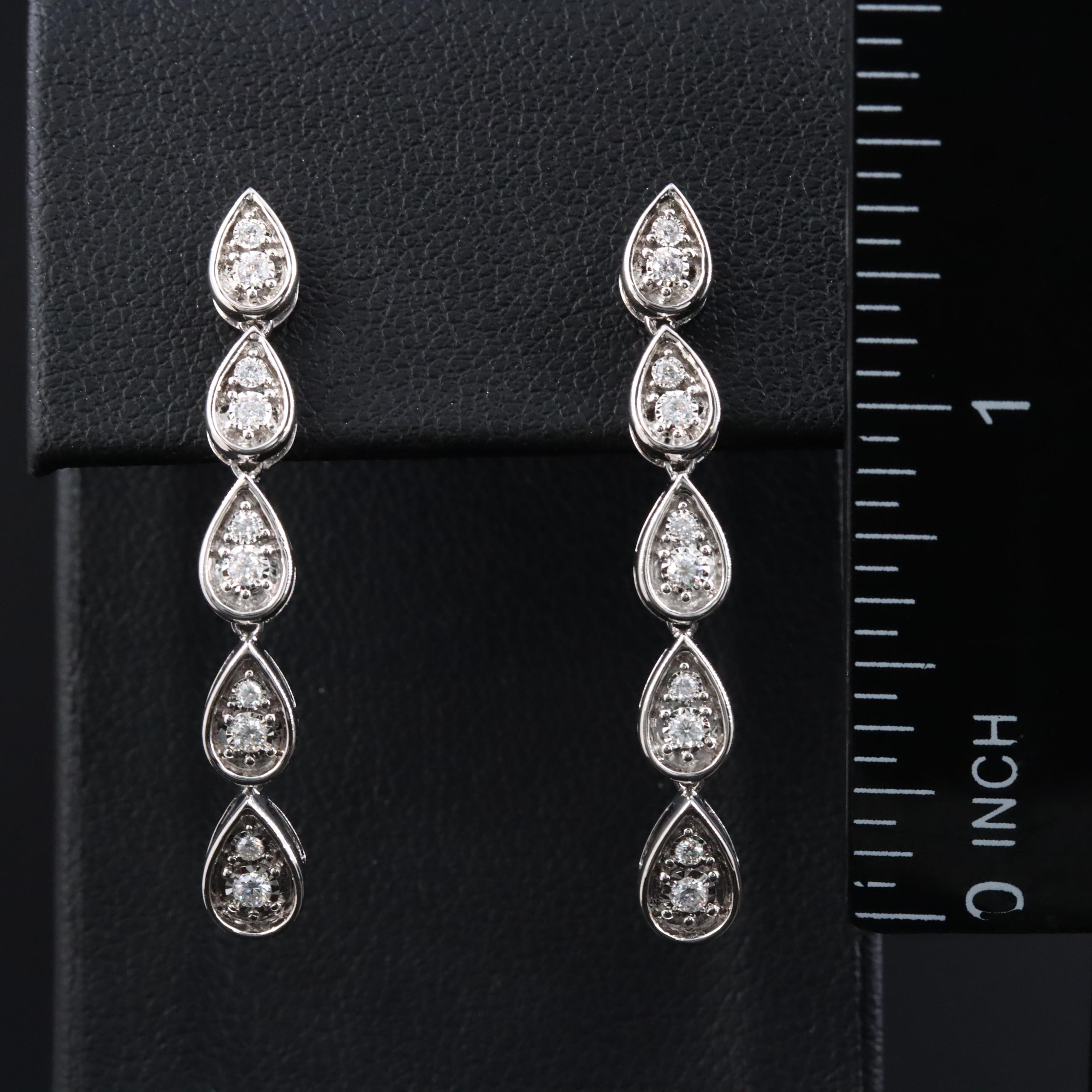 14K 0.21 CTW Diamond Drop Earrings