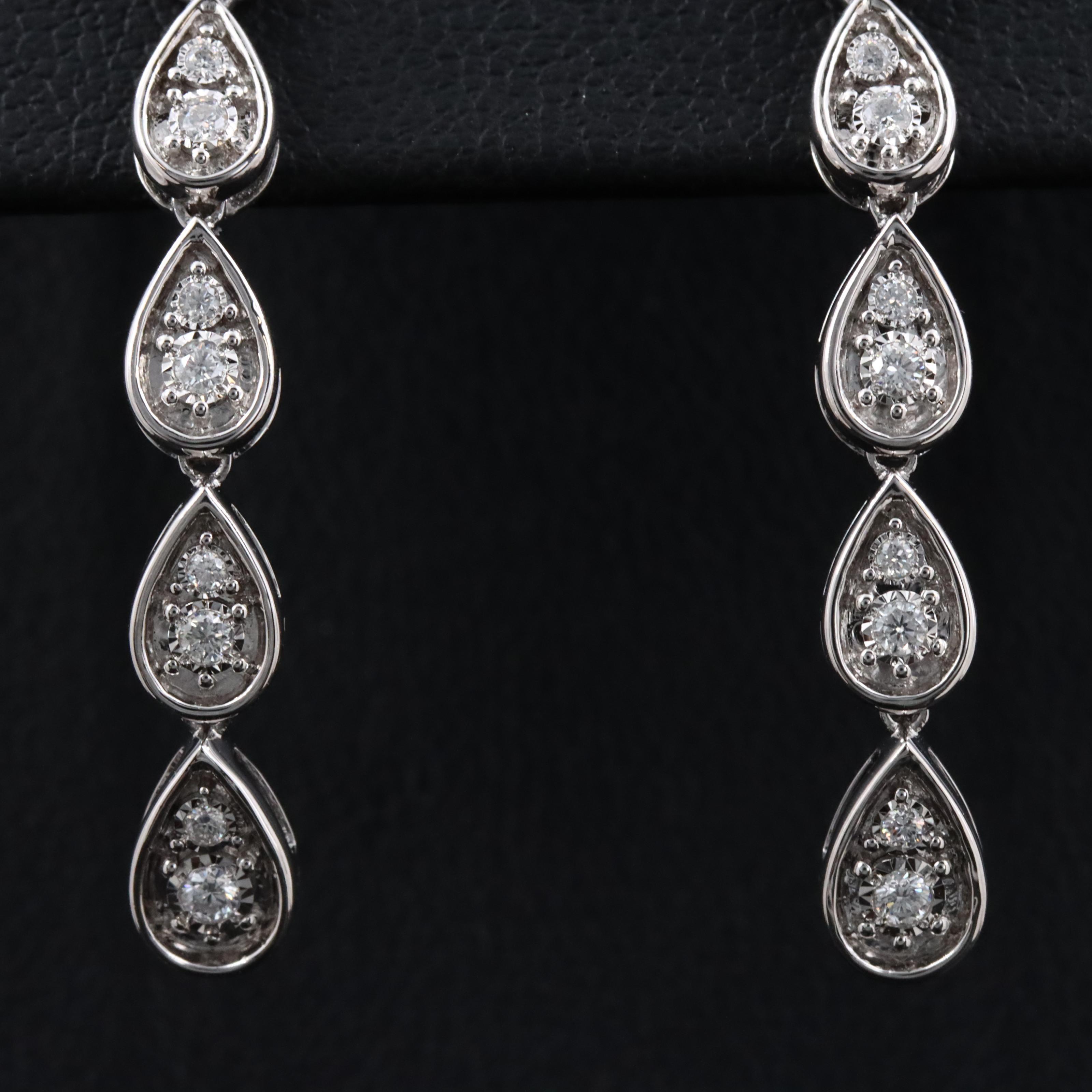 14K 0.21 CTW Diamond Drop Earrings