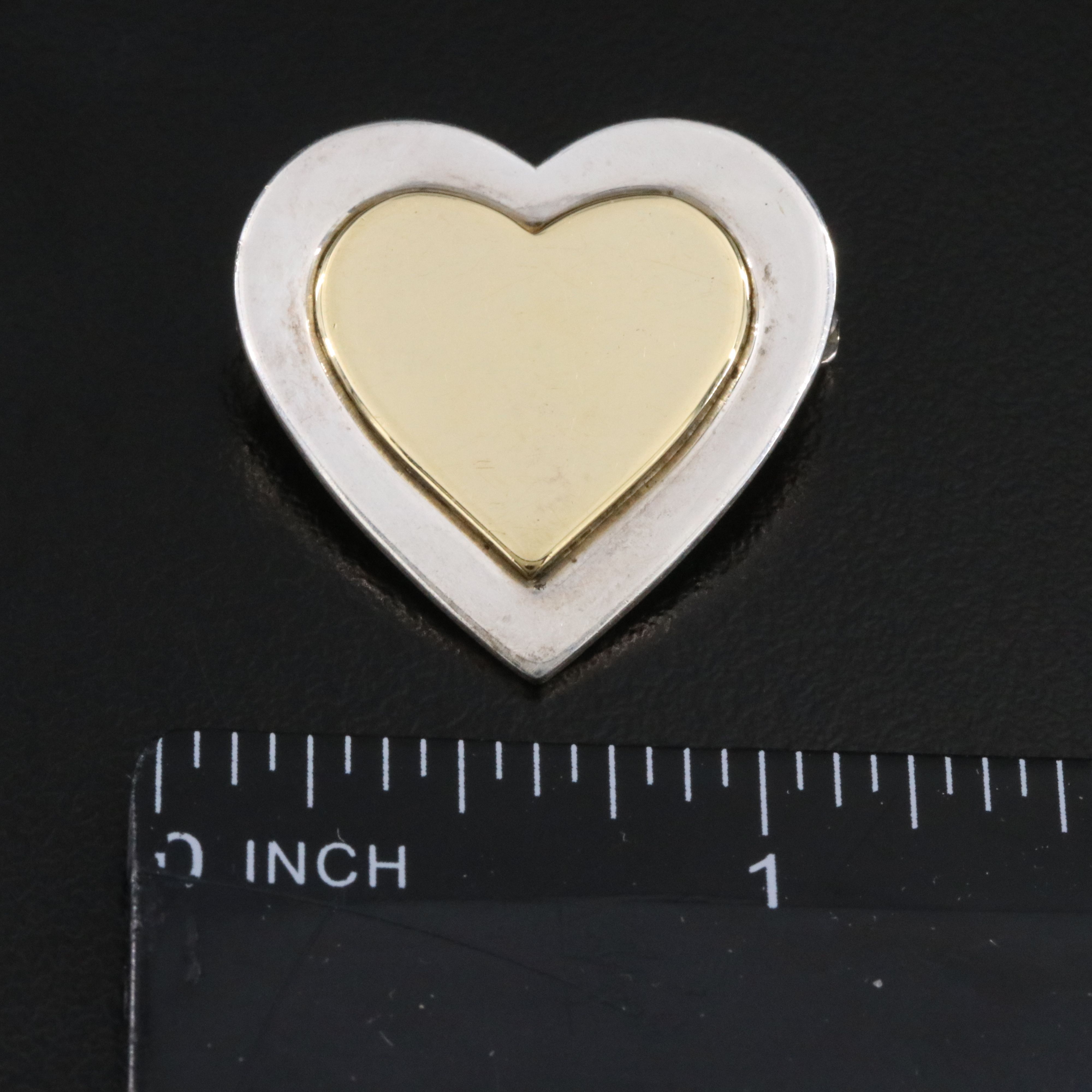Tiffany & Co. Sterling and 18K Heart Brooch