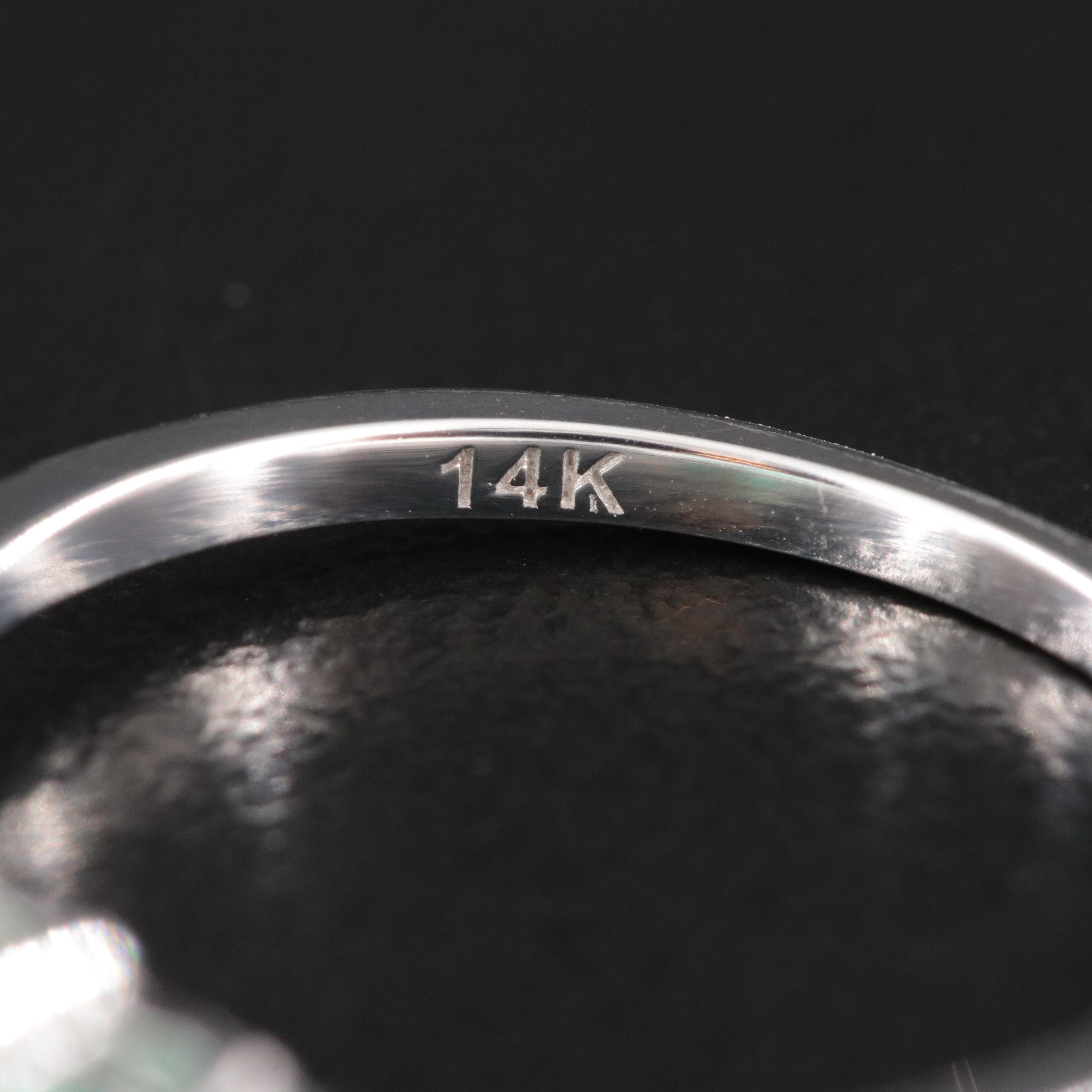 14K Emerald and Diamond Ring