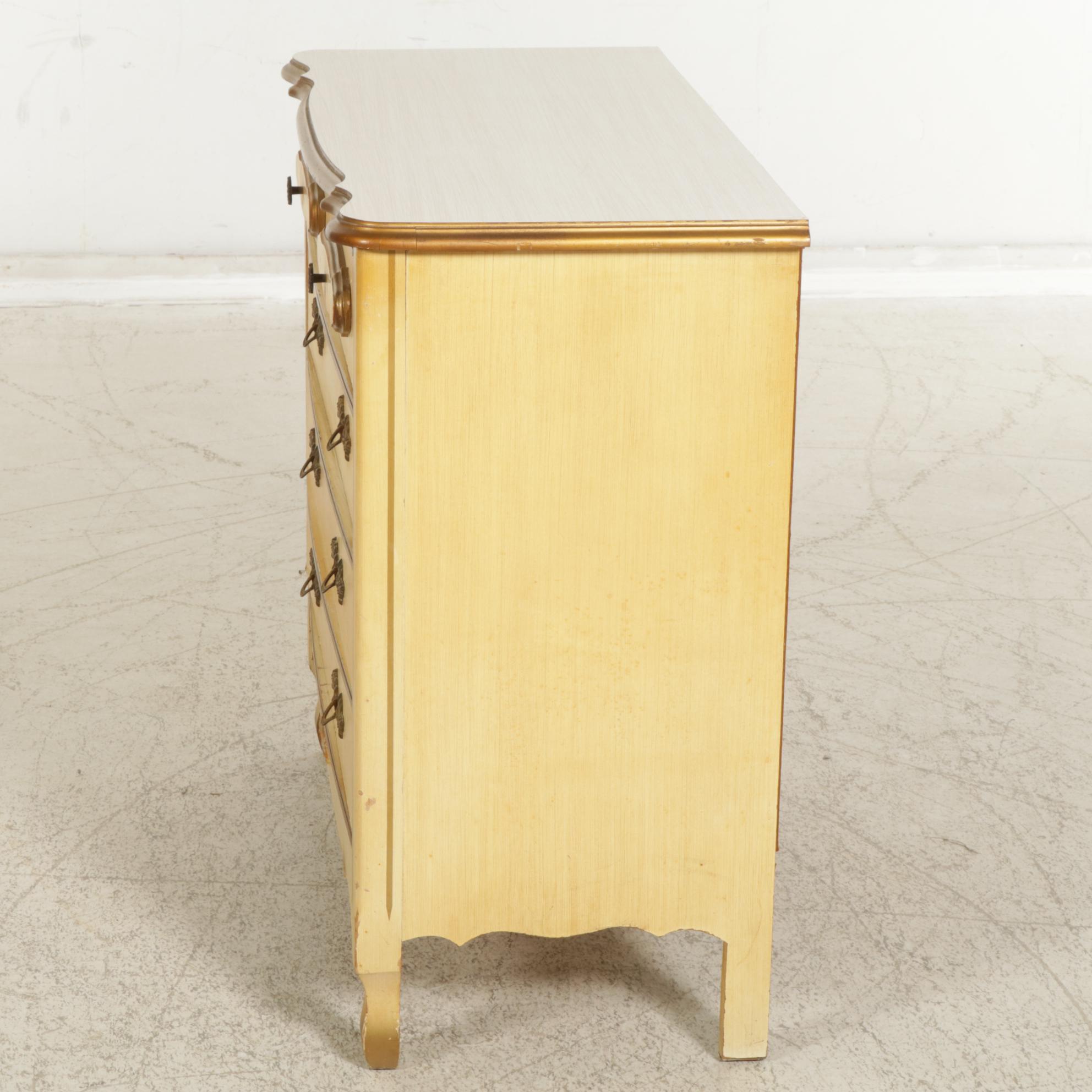 French Provincial Style Painted Dresser, Mid-20th Century