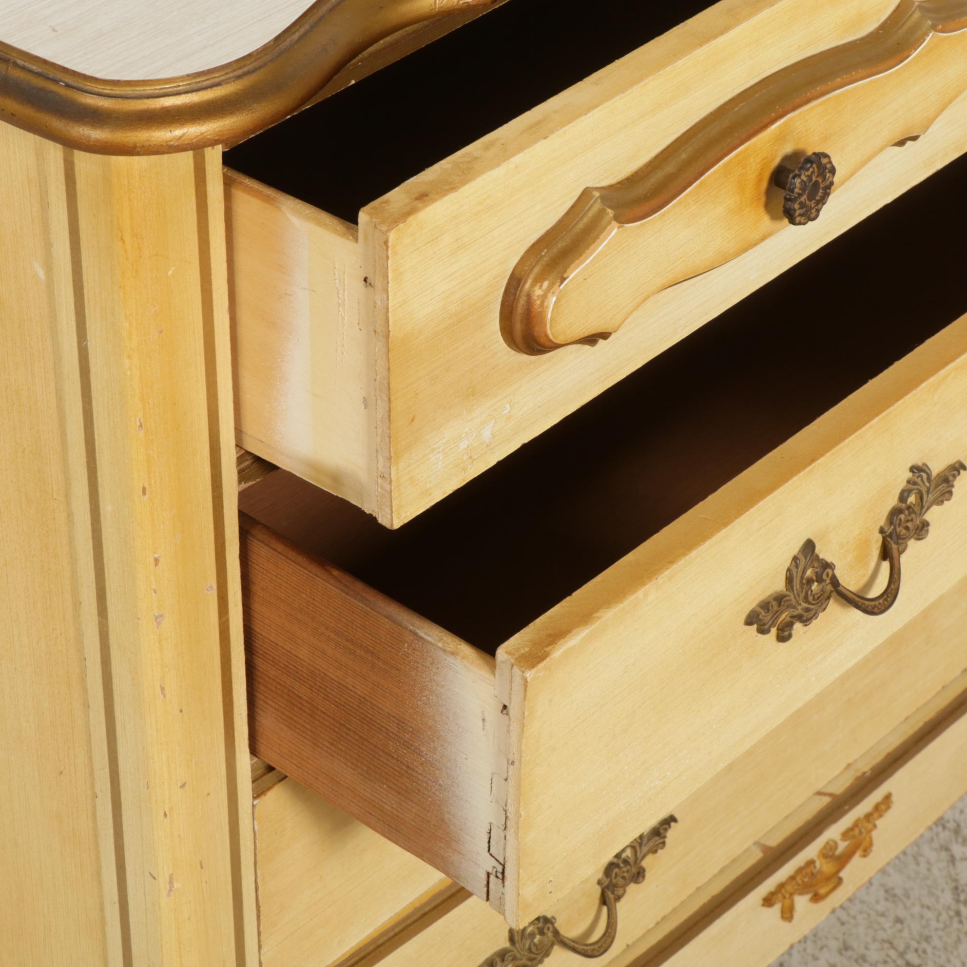 French Provincial Style Painted Dresser, Mid-20th Century