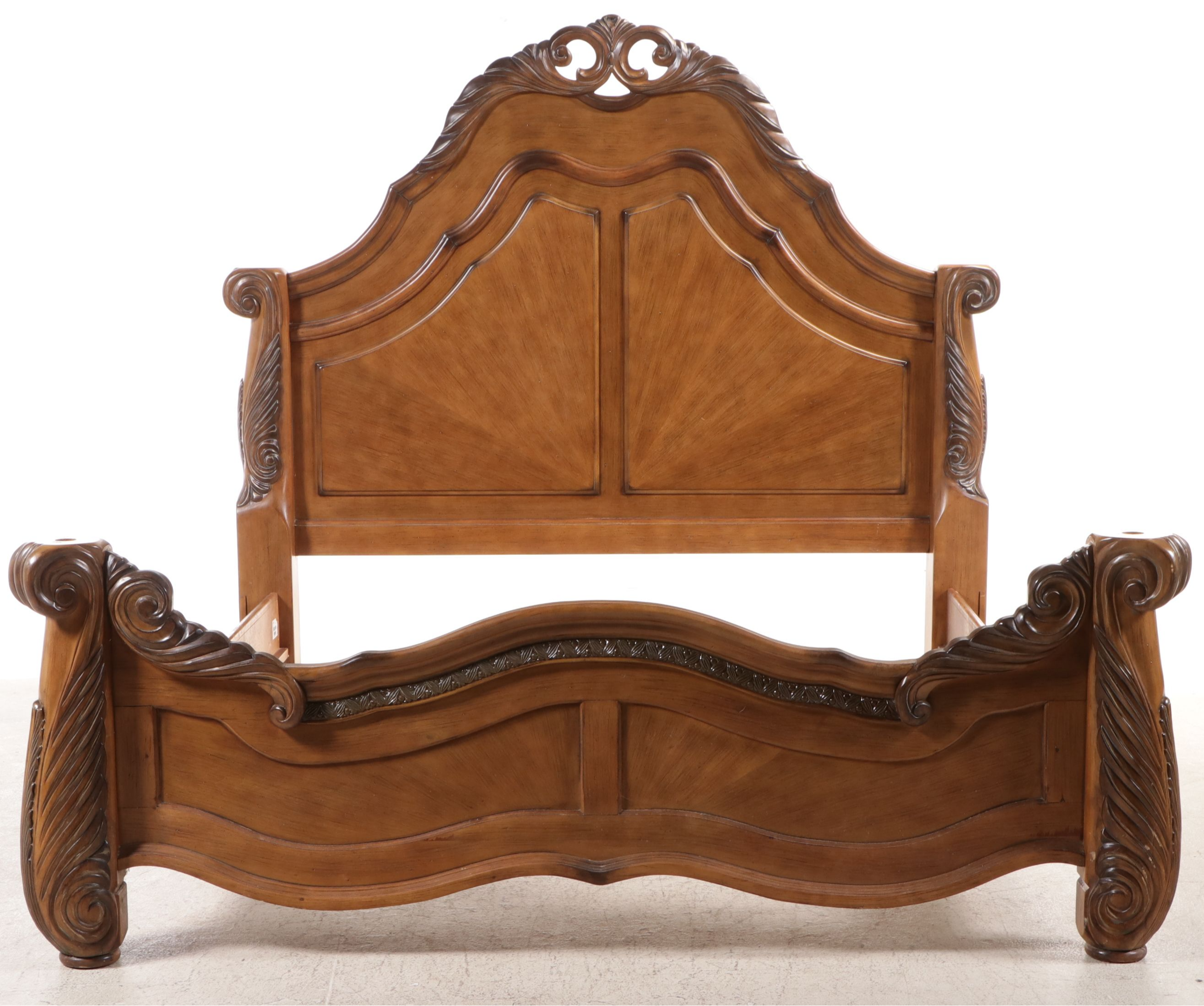 Michael Amini "Eden" King Size Bed Frame in Amaretto Finish