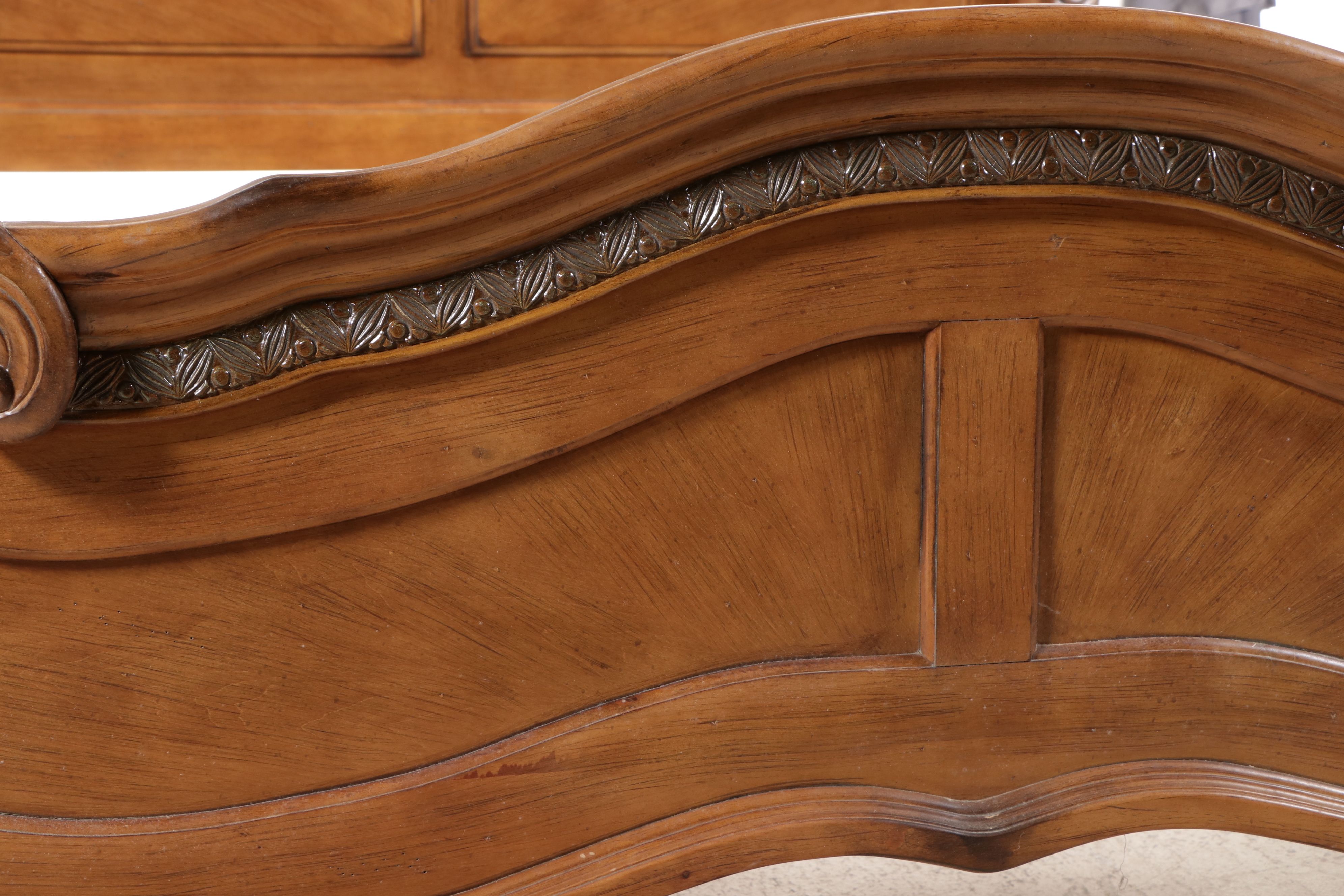 Michael Amini "Eden" King Size Bed Frame in Amaretto Finish