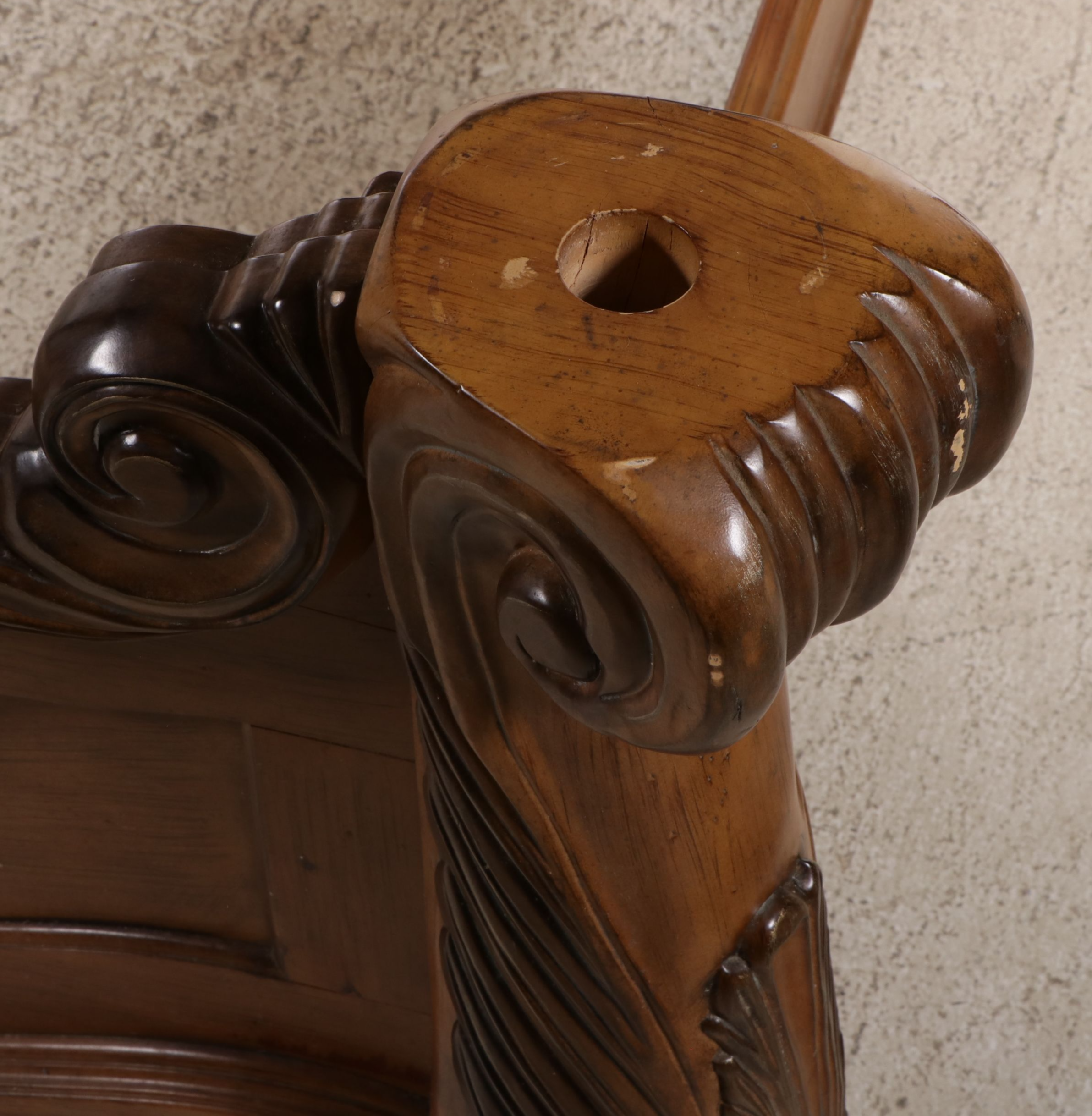 Michael Amini "Eden" King Size Bed Frame in Amaretto Finish