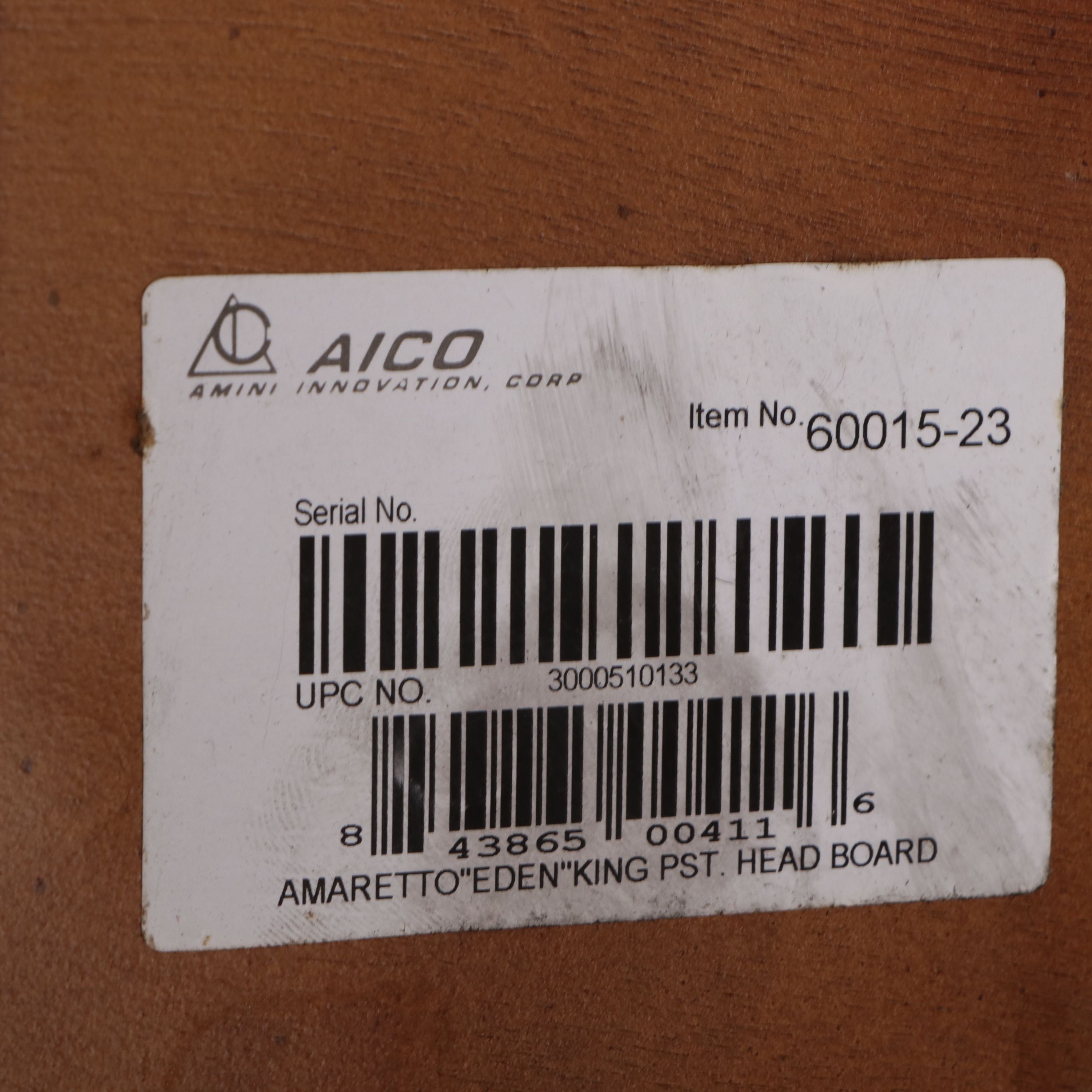 Michael Amini "Eden" King Size Bed Frame in Amaretto Finish