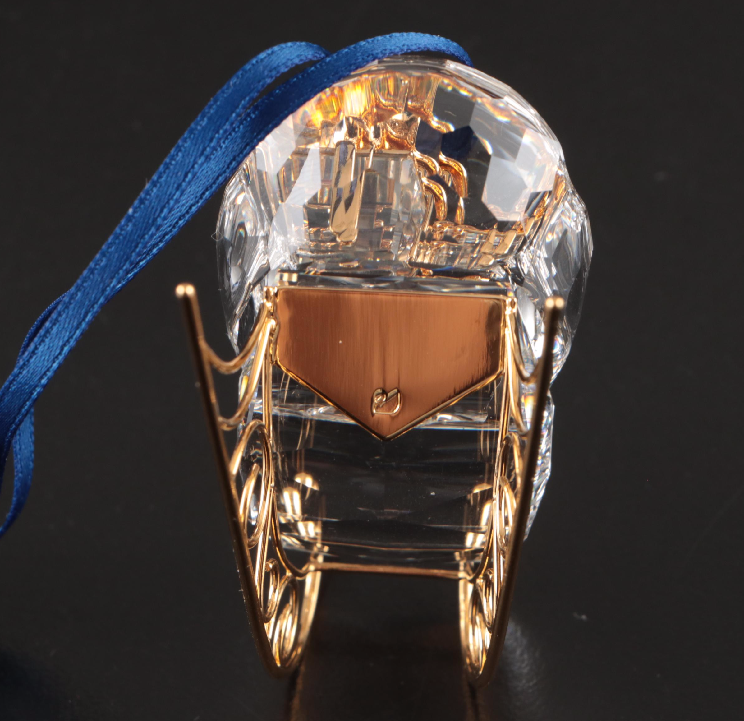 Swarovski Crystal Christmas Tree, Snowflake and Sleigh Ornaments