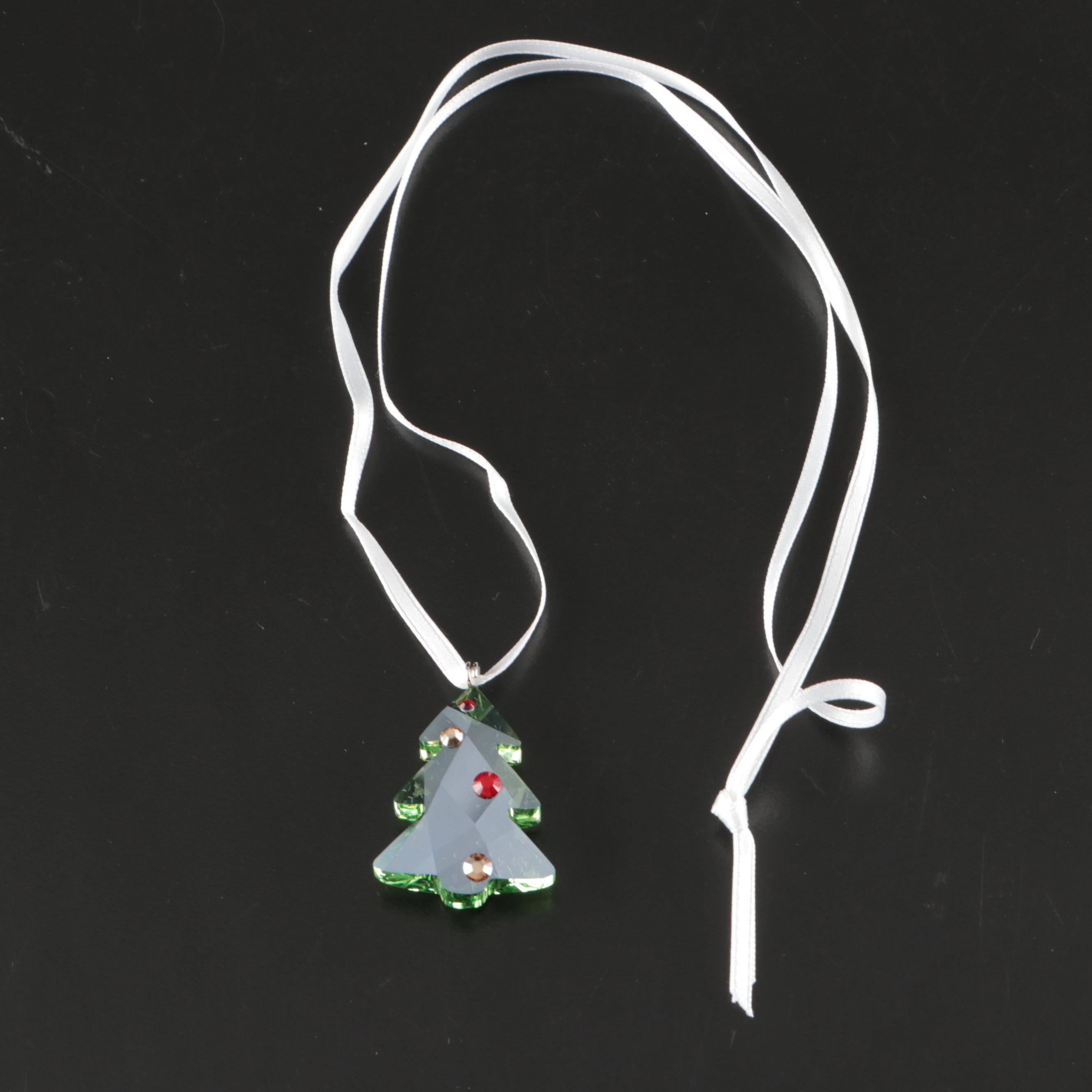 Swarovski Crystal Christmas Tree, Snowflake and Sleigh Ornaments