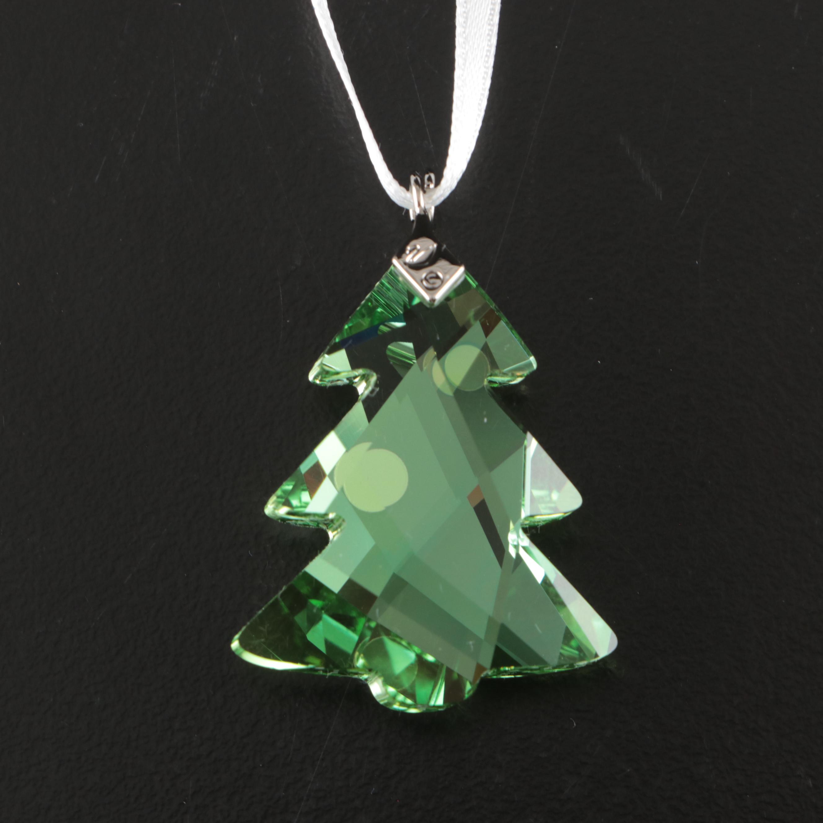 Swarovski Crystal Christmas Tree, Snowflake and Sleigh Ornaments