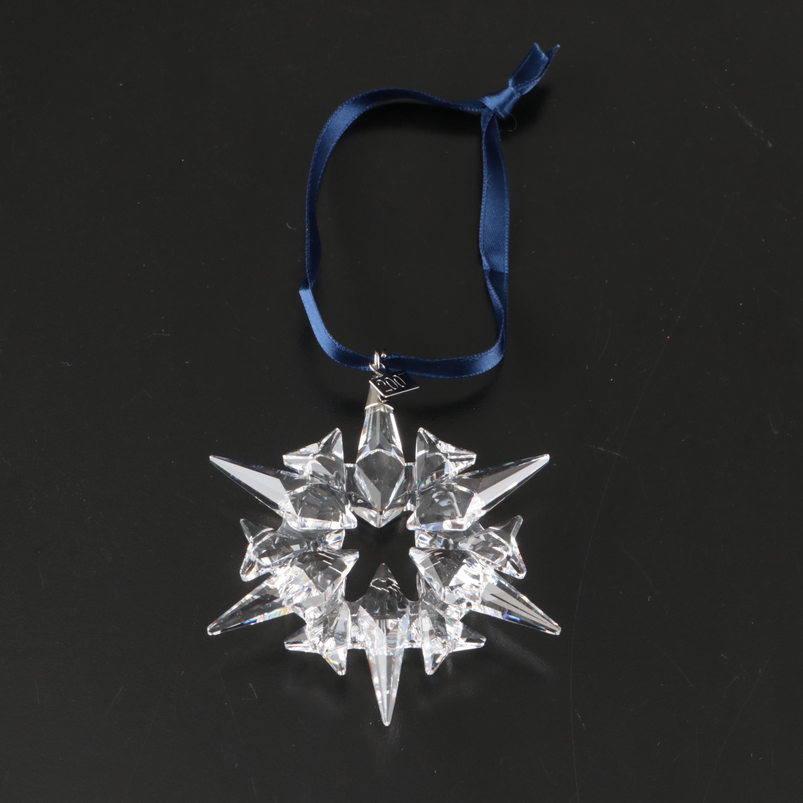 Swarovski Crystal Christmas Tree, Snowflake and Sleigh Ornaments