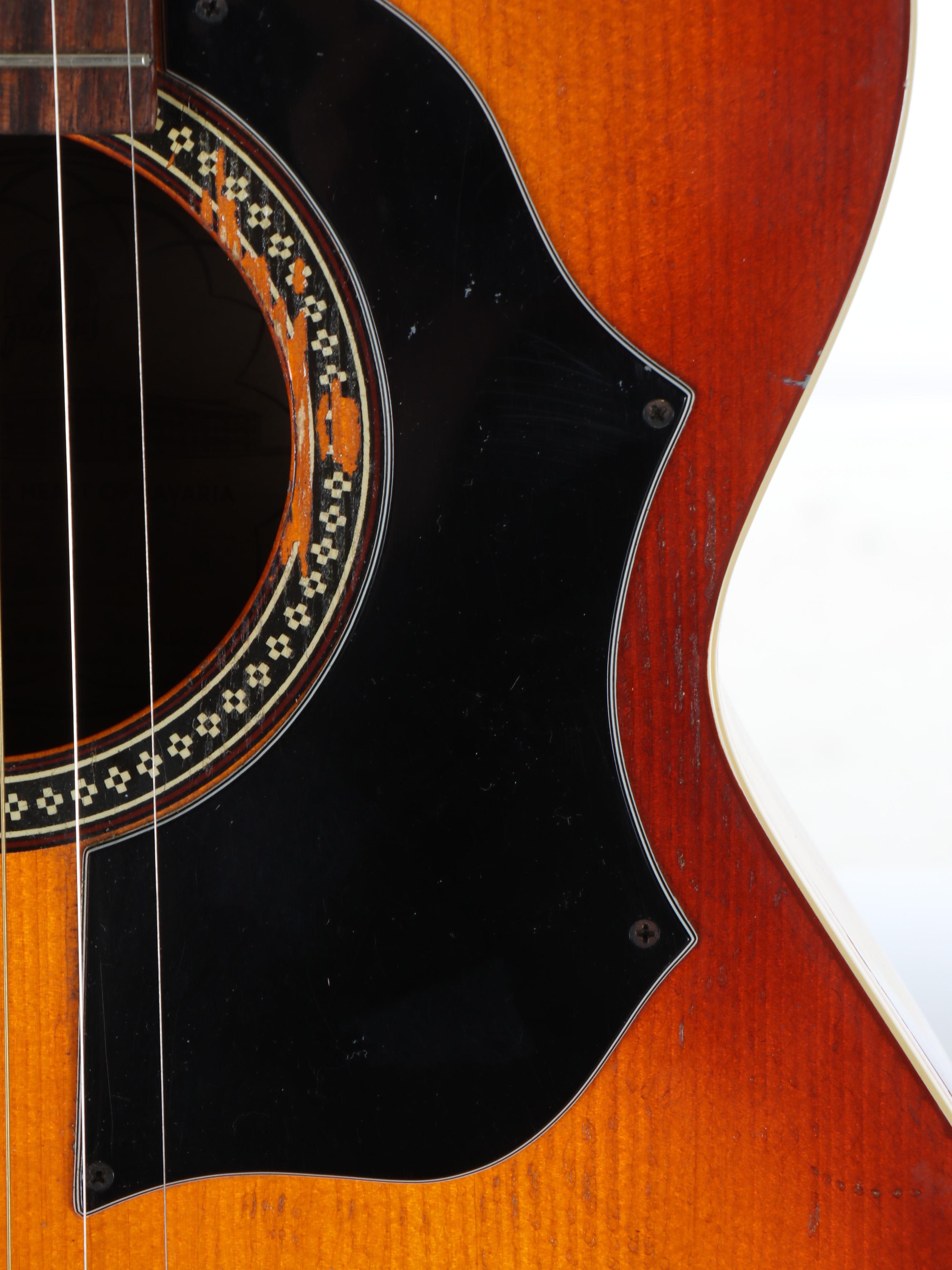 Framus Bavarian "Gaucho" Sunburst Parlor Acoustic Guitar, Mid to Late 20th C