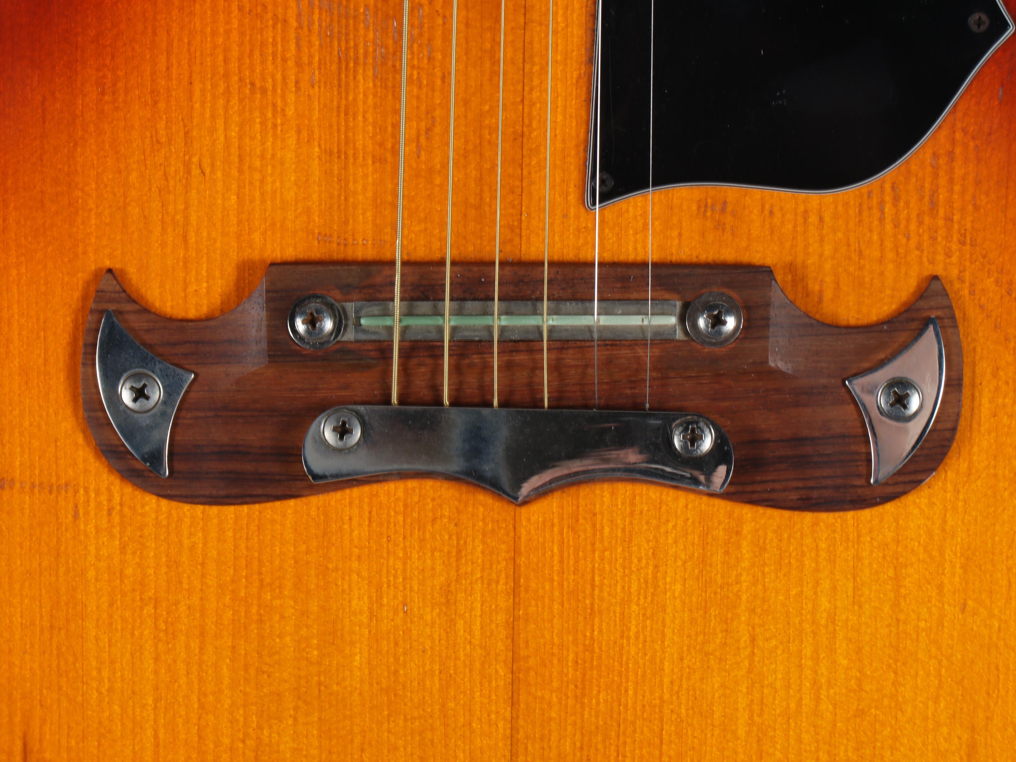 Framus Bavarian "Gaucho" Sunburst Parlor Acoustic Guitar, Mid to Late 20th C