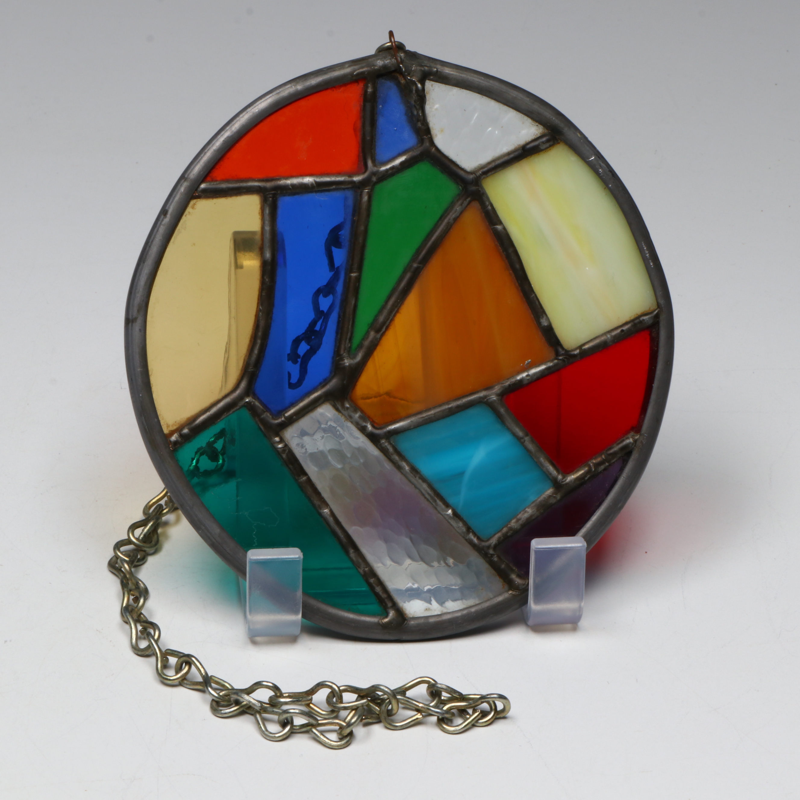 Thorens Taj Mahal Style Music Box with Multicolor Stained Glass Suncatcher