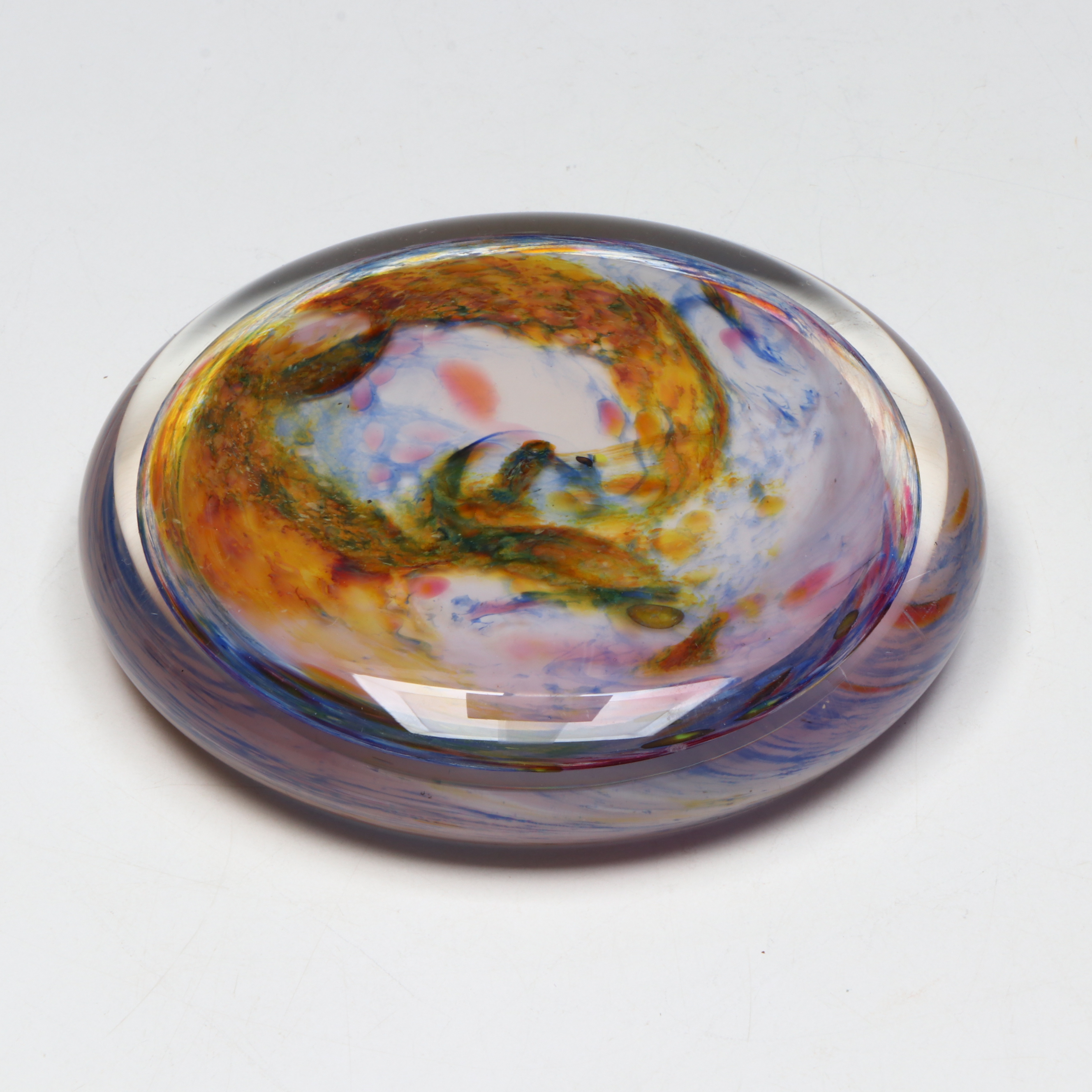 Hand-Blown Abstract Art Glass Paperweights