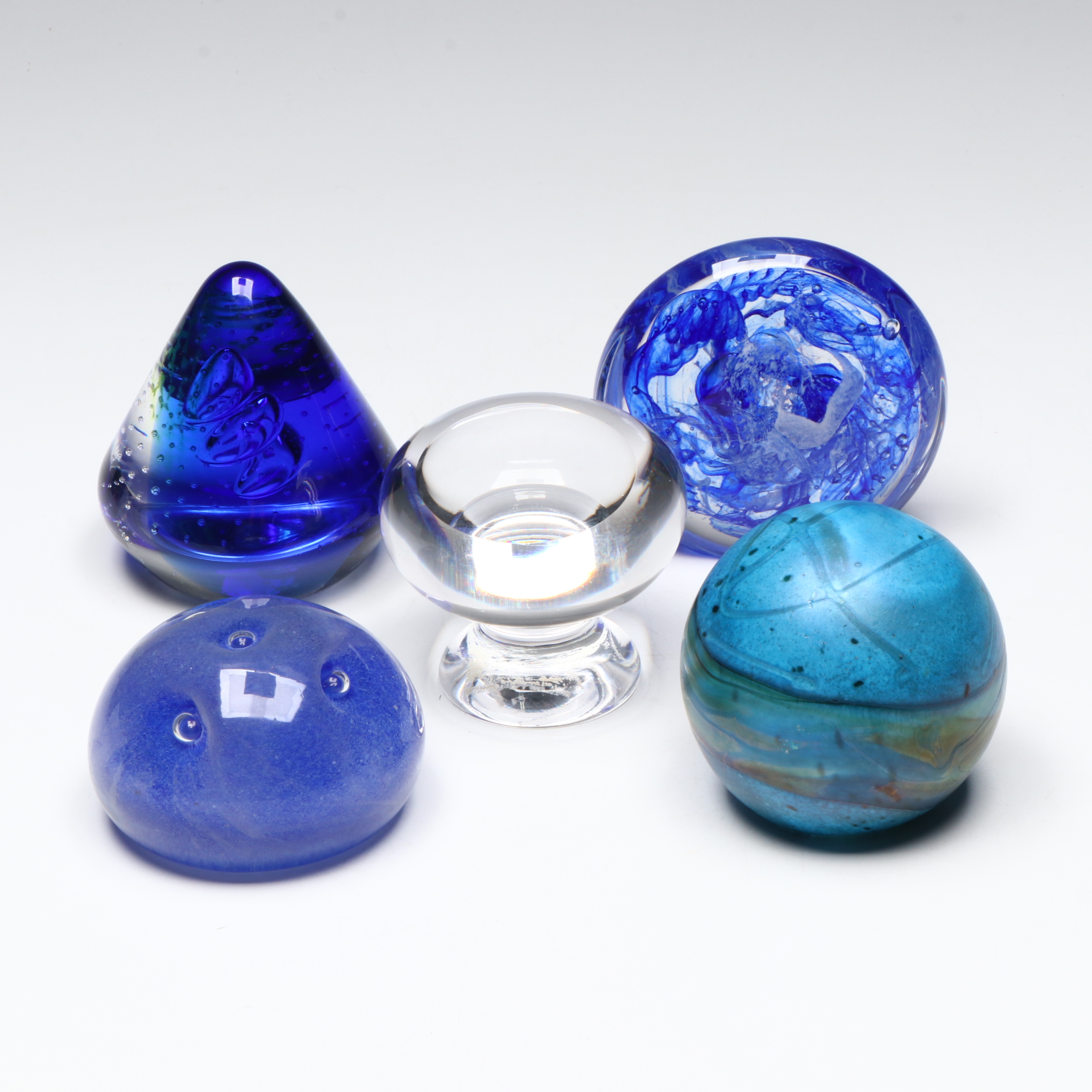 Gozo Italian Blown Glass Paperweight with Fellerman &  Raabe and More Art Glass