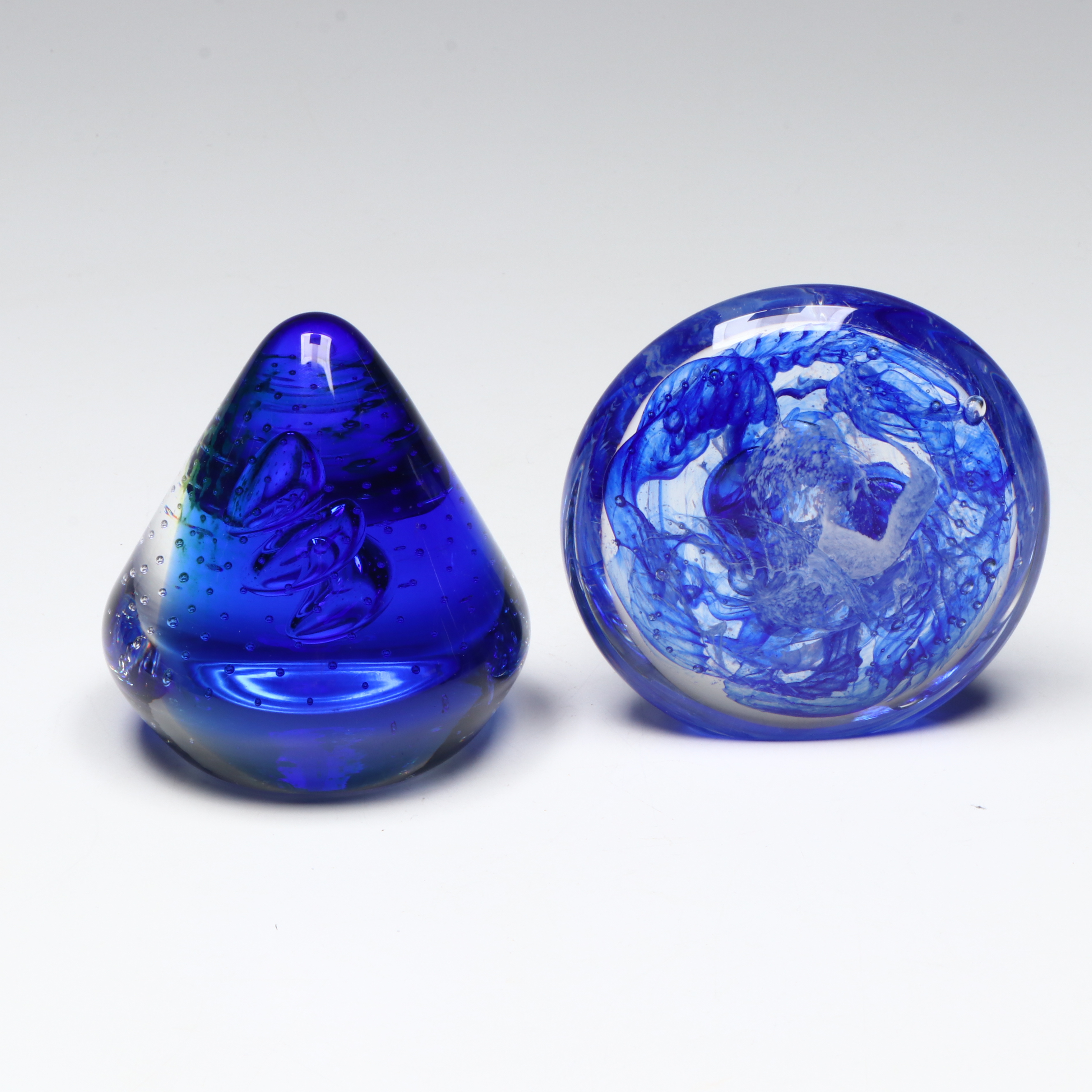 Gozo Italian Blown Glass Paperweight with Fellerman &  Raabe and More Art Glass