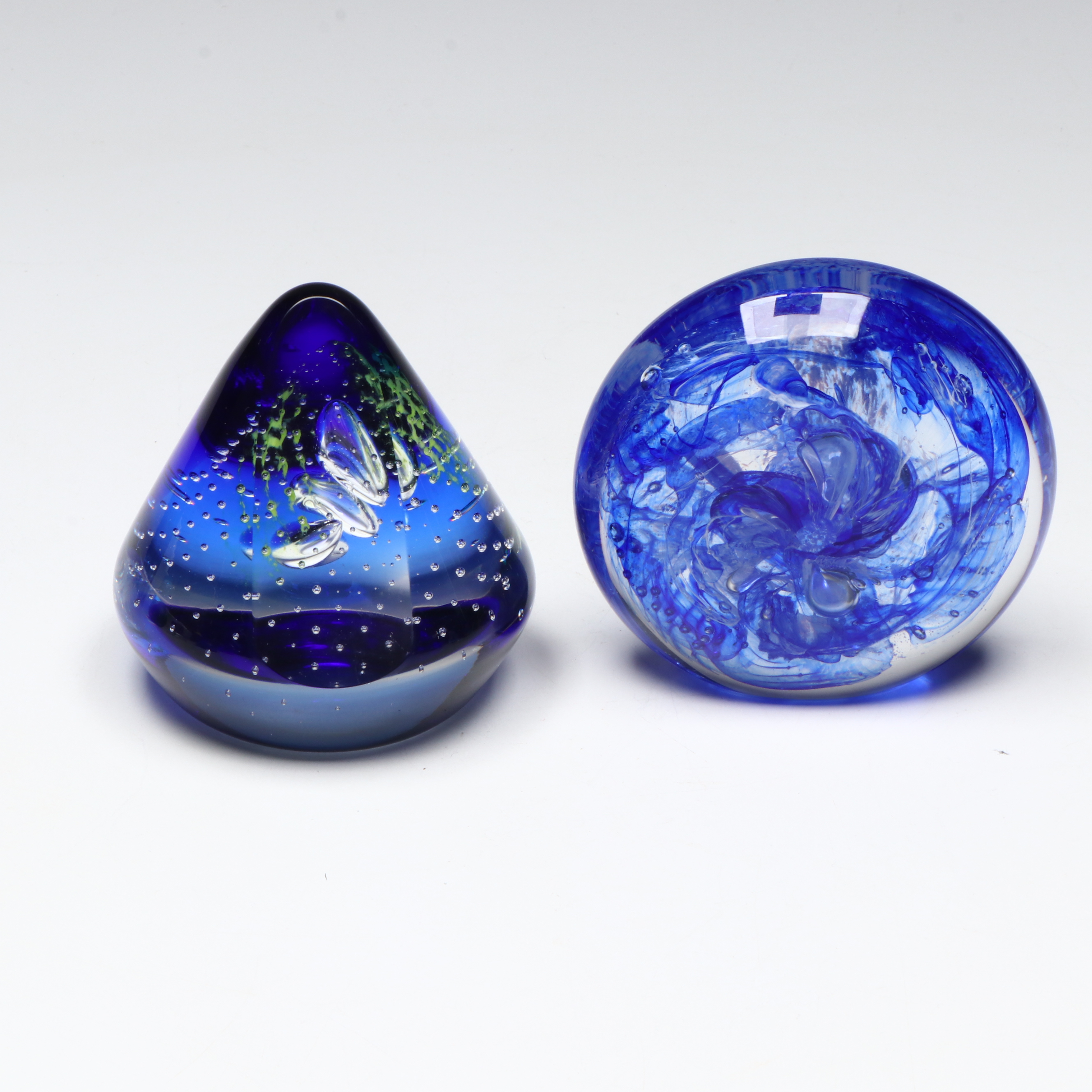 Gozo Italian Blown Glass Paperweight with Fellerman &  Raabe and More Art Glass