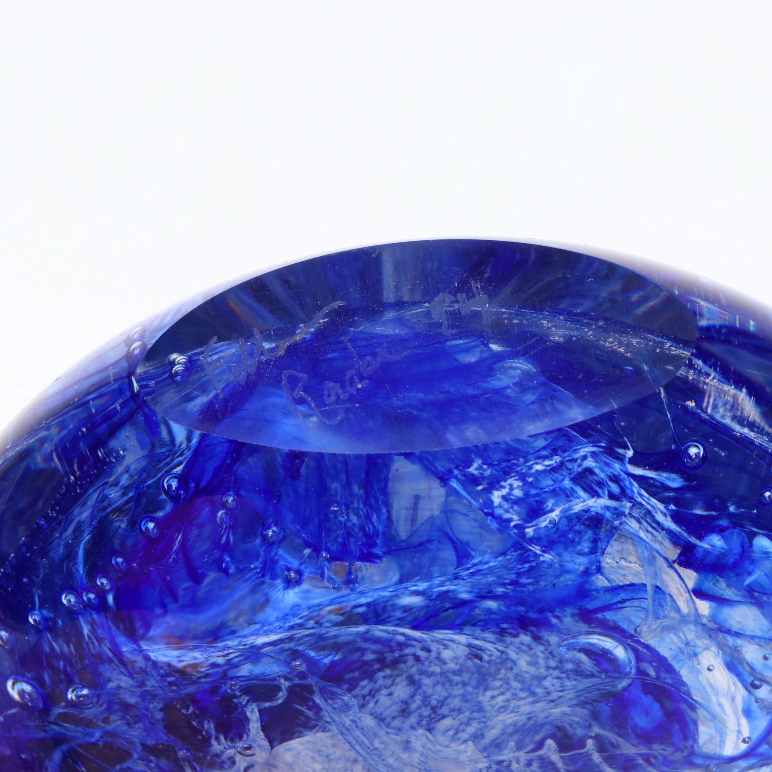 Gozo Italian Blown Glass Paperweight with Fellerman &  Raabe and More Art Glass