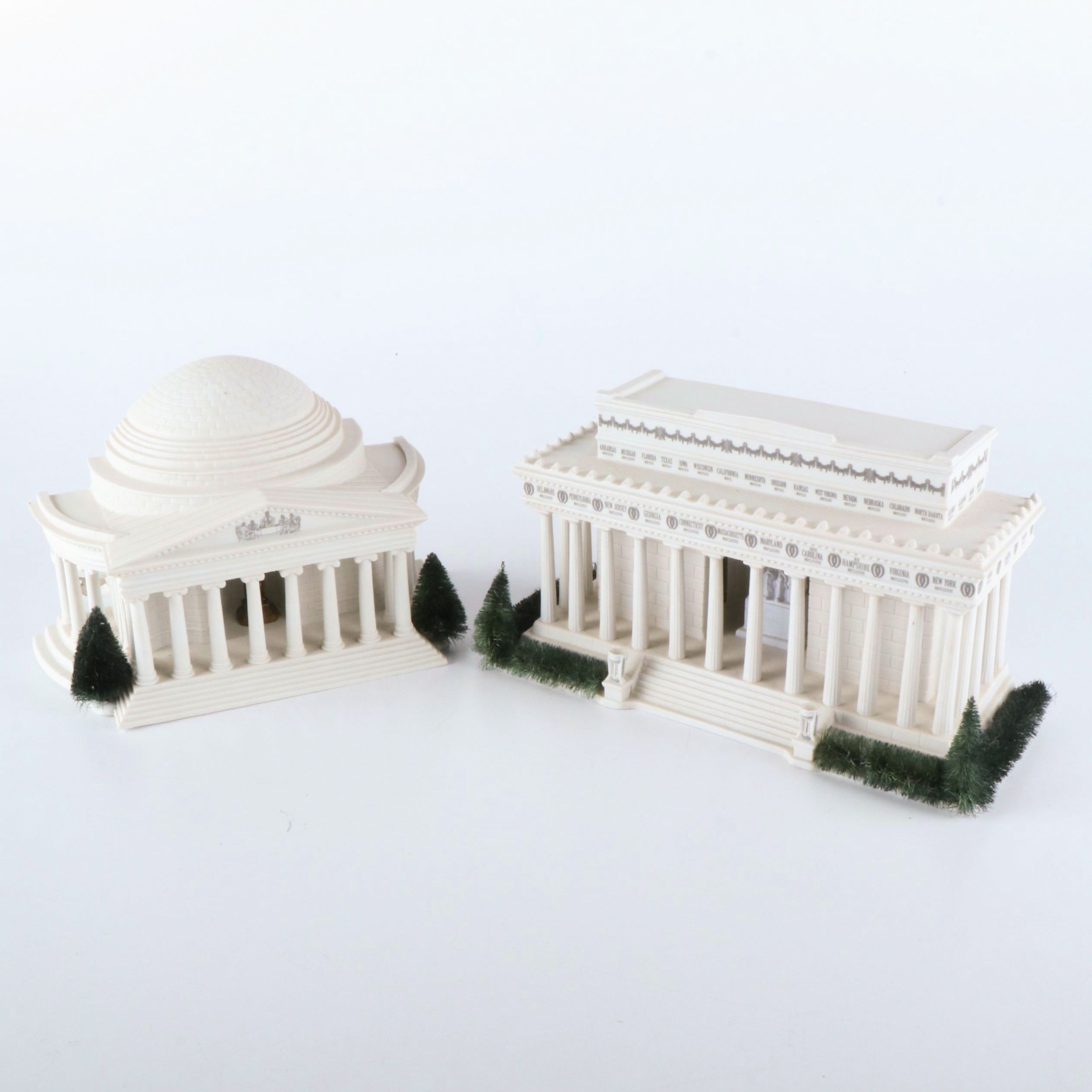 Department 56 American Pride Collection Lincoln and Jefferson Memorial Facades