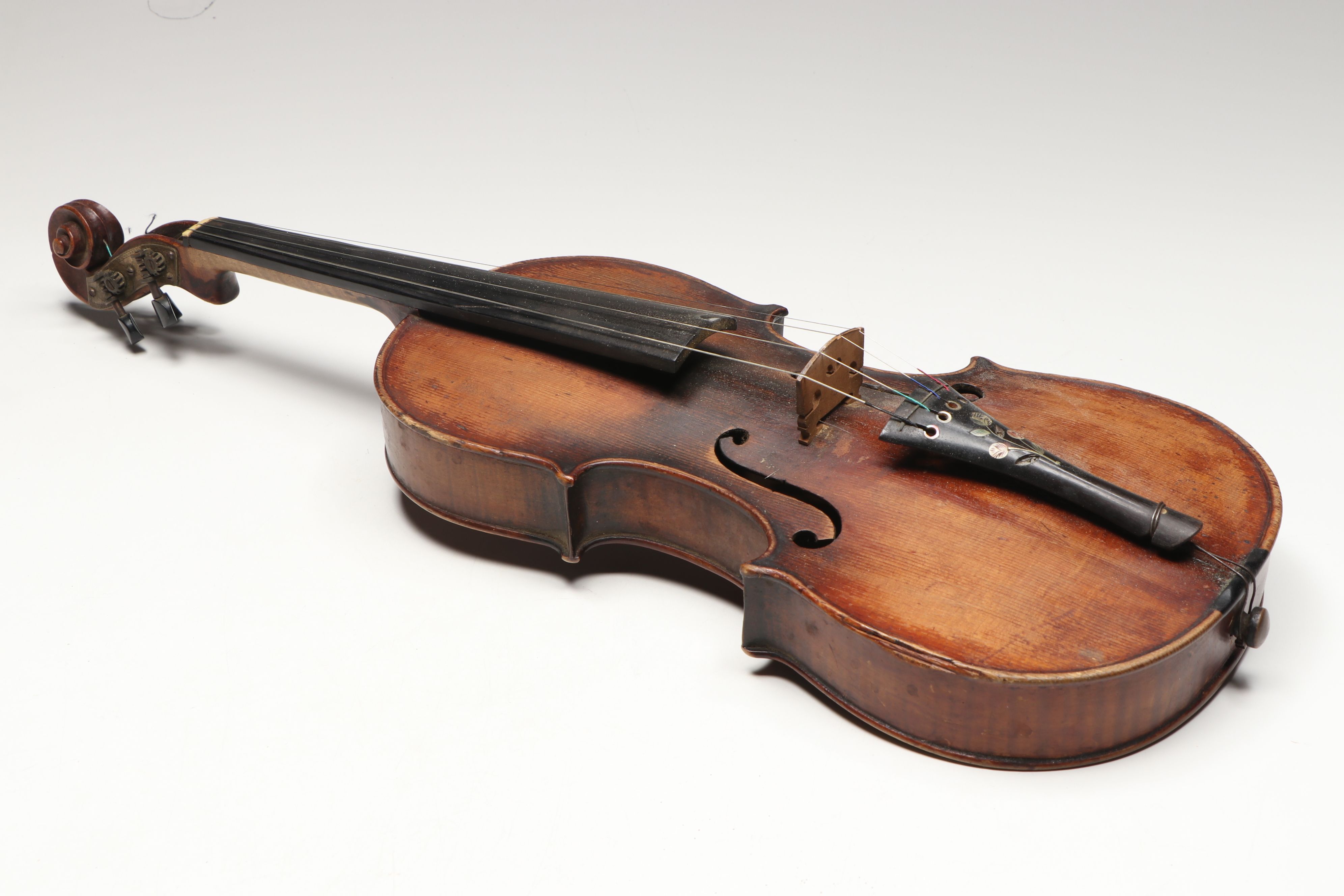 Vintage Wood Violin with Leather Case