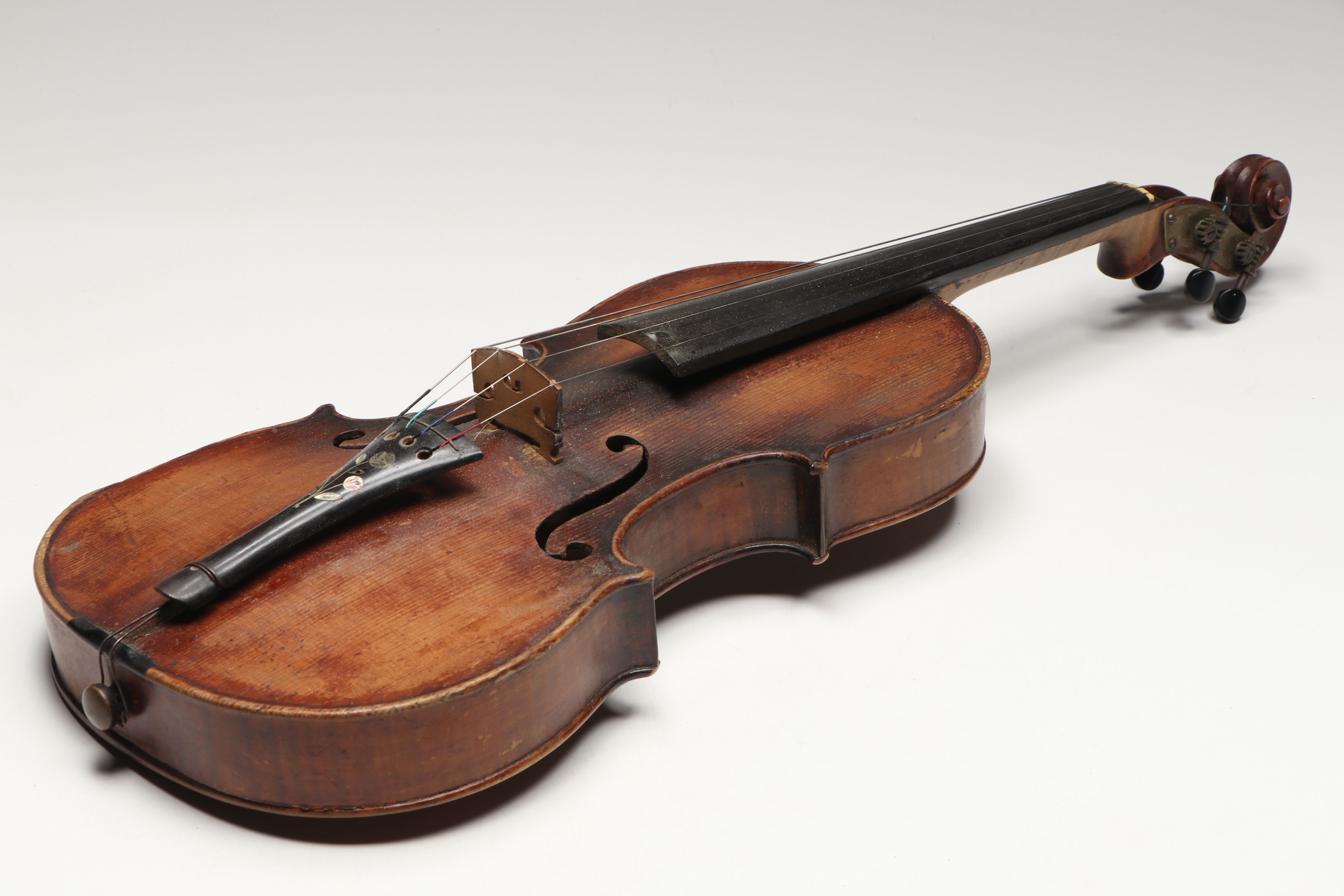 Vintage Wood Violin with Leather Case