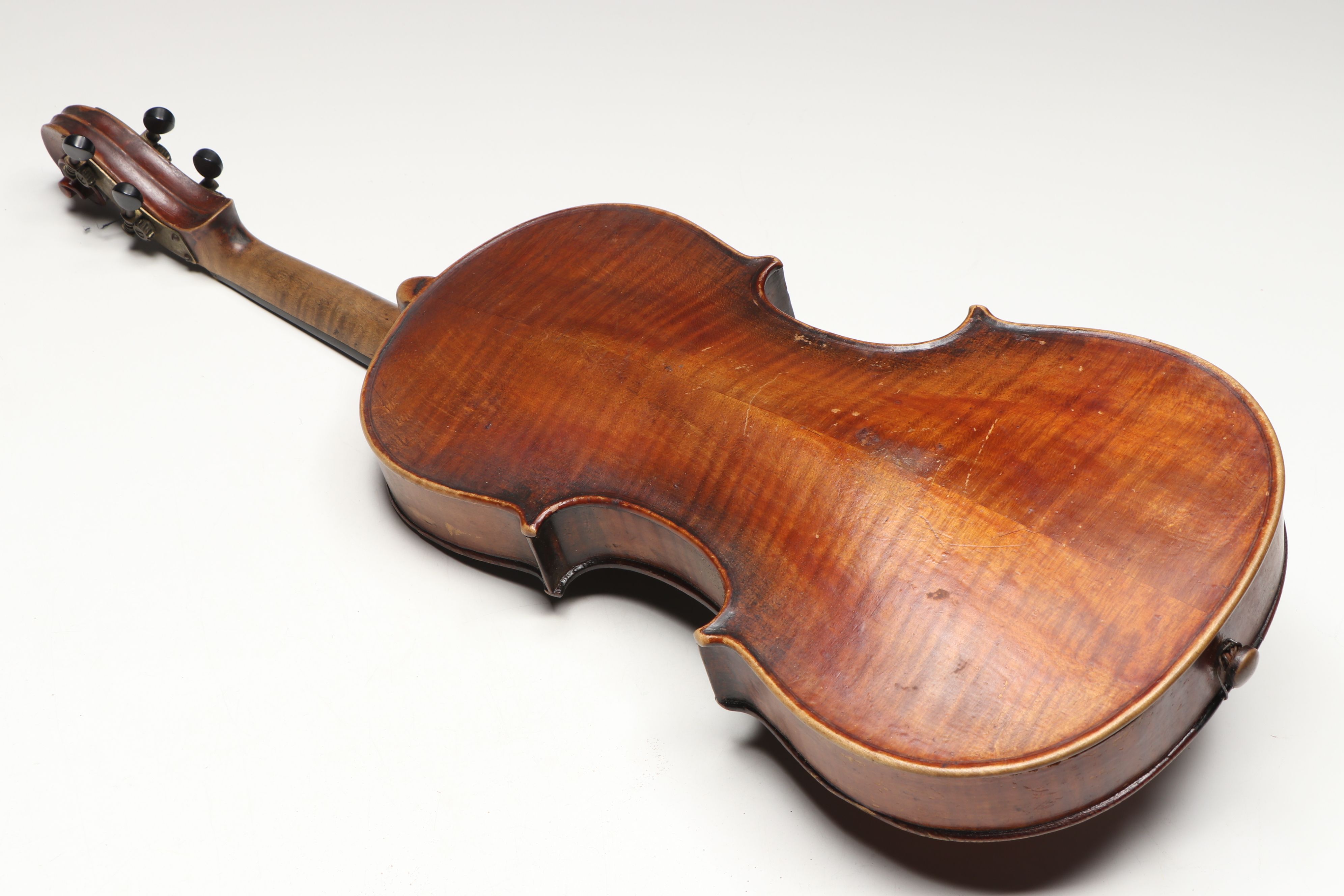 Vintage Wood Violin with Leather Case