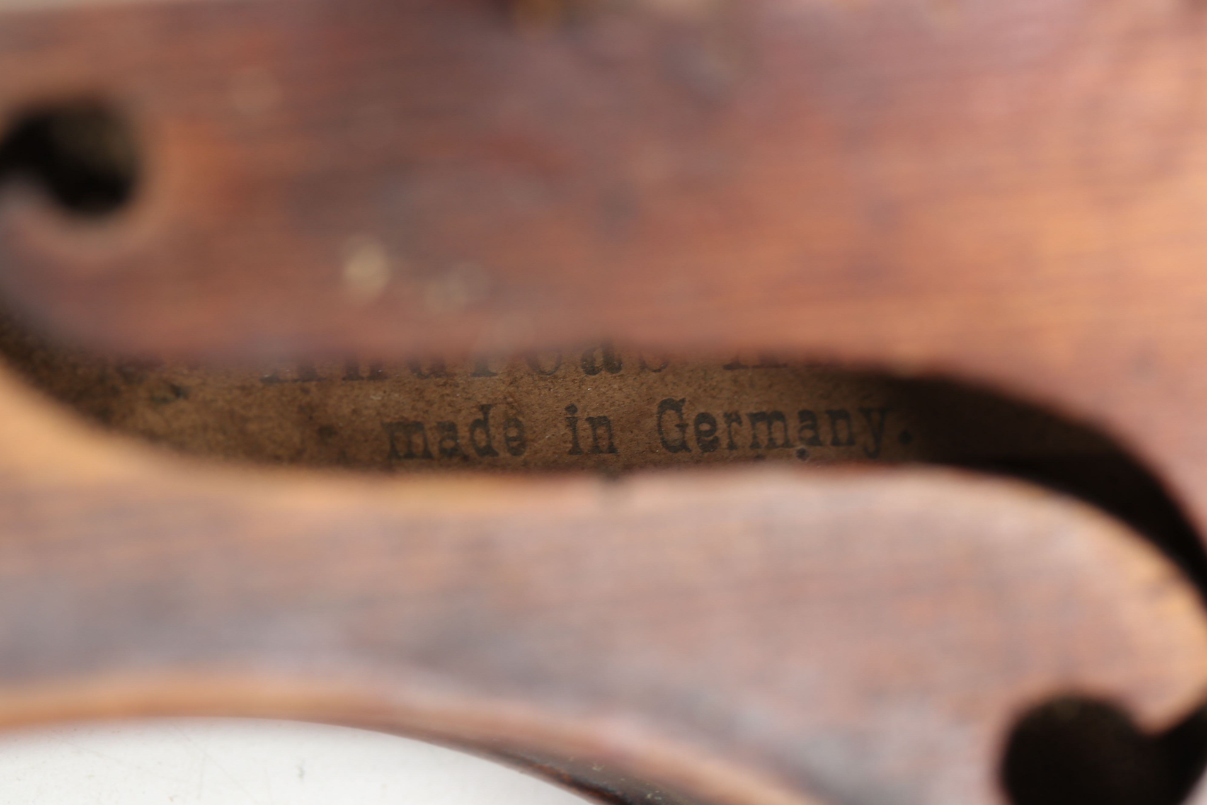 Vintage Wood Violin with Leather Case