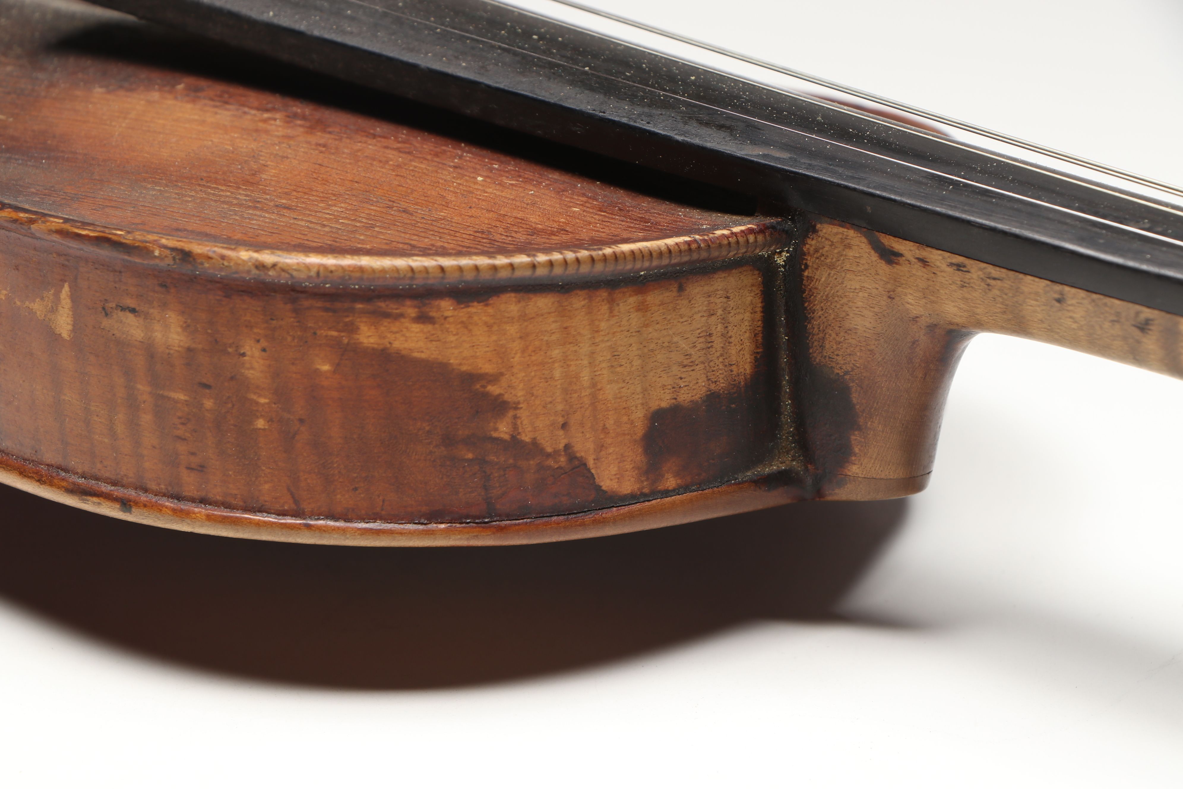 Vintage Wood Violin with Leather Case