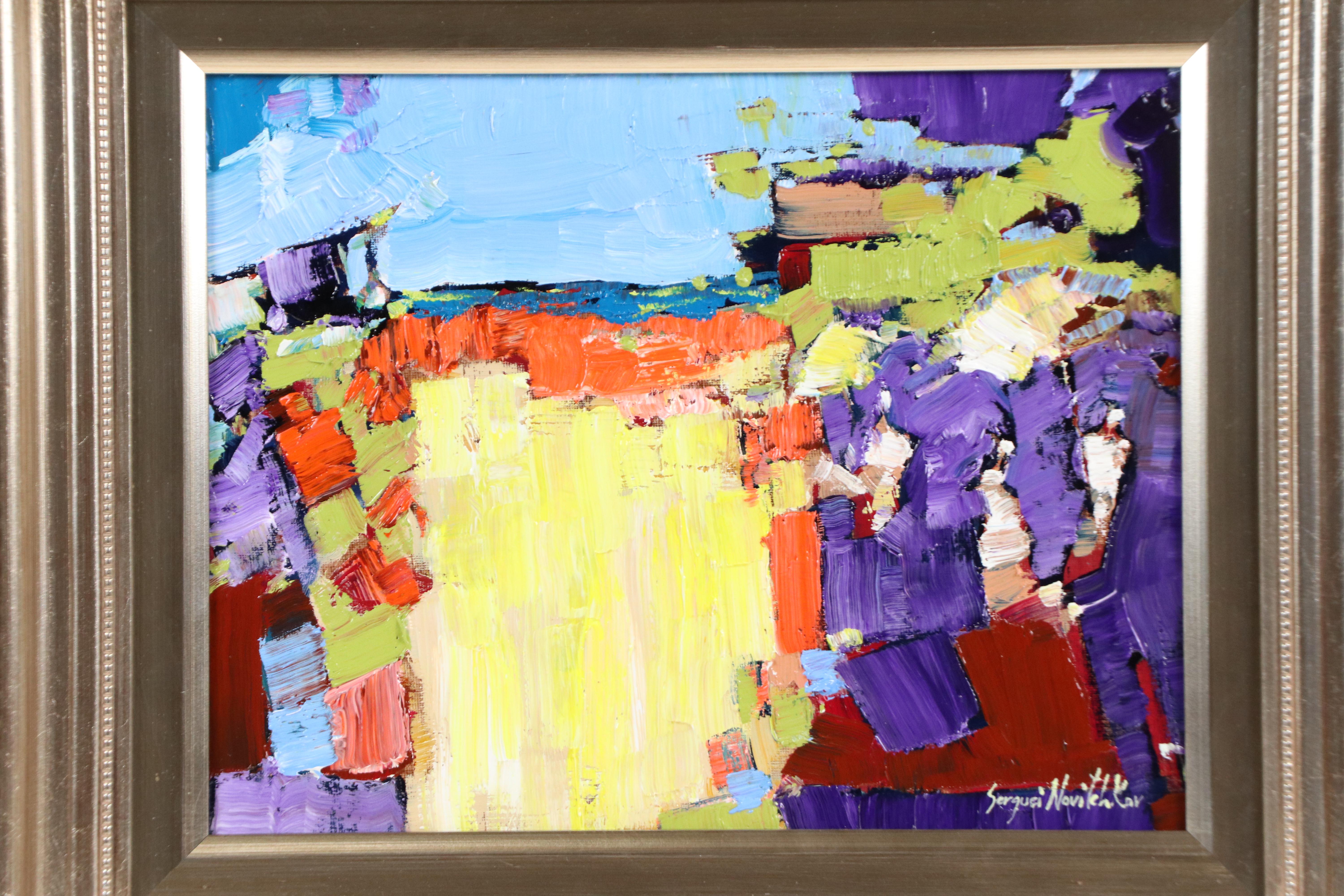 Serguei Novitchkov Abstract Oil Painting "Sunset Palette," 2025