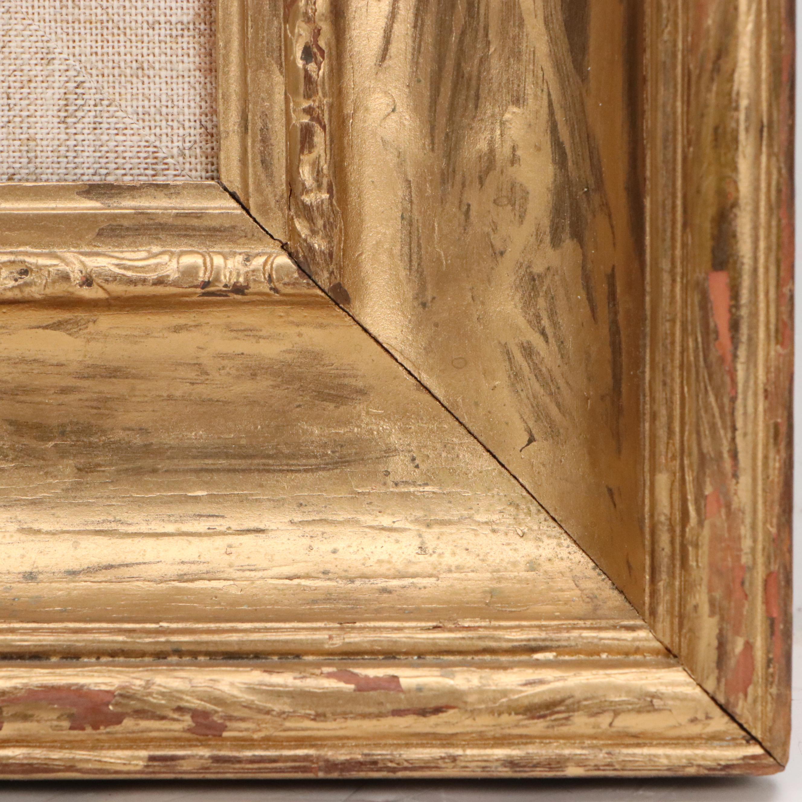 Lila Hetzel Winter Landscape Oil Painting "Des Plaines River," 1931