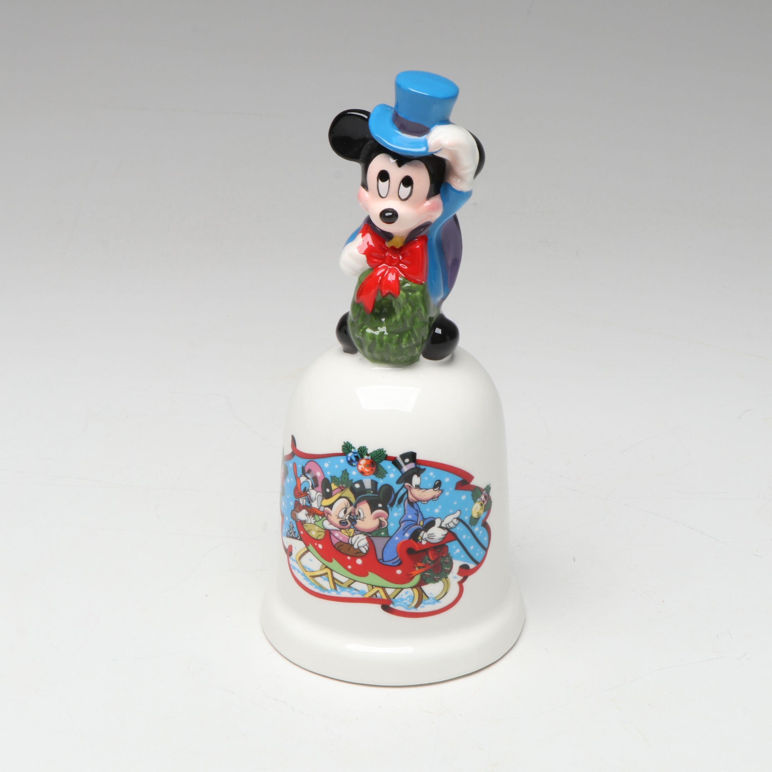 Disney "Warm Winter Ride" Limited Edition Bell with Lefton and Other Figurines