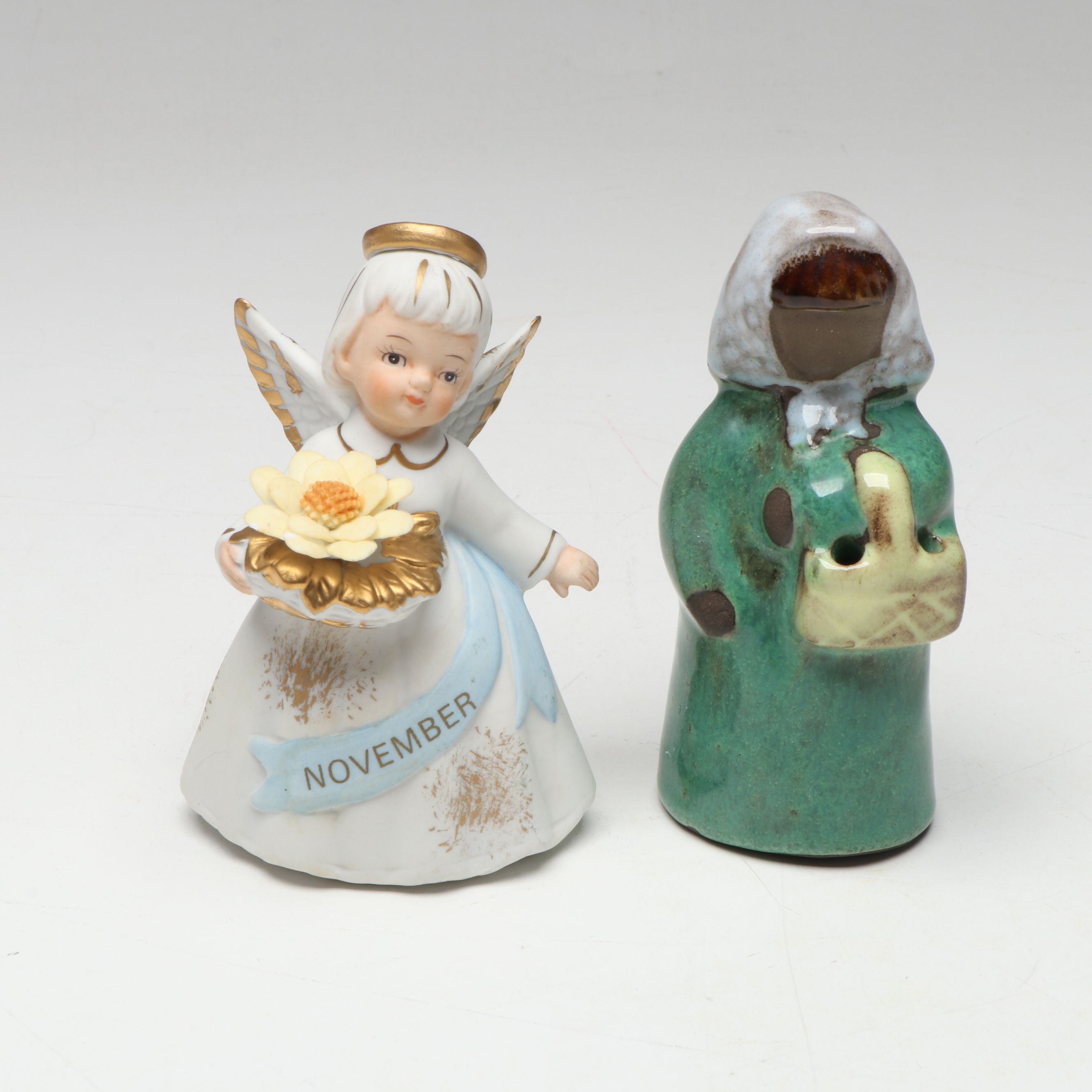 Disney "Warm Winter Ride" Limited Edition Bell with Lefton and Other Figurines