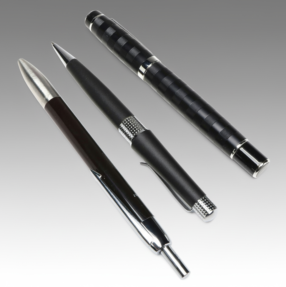 Waterford "Kilbarry Edge" Rollerball with Parker and Cross Ballpoint Pens