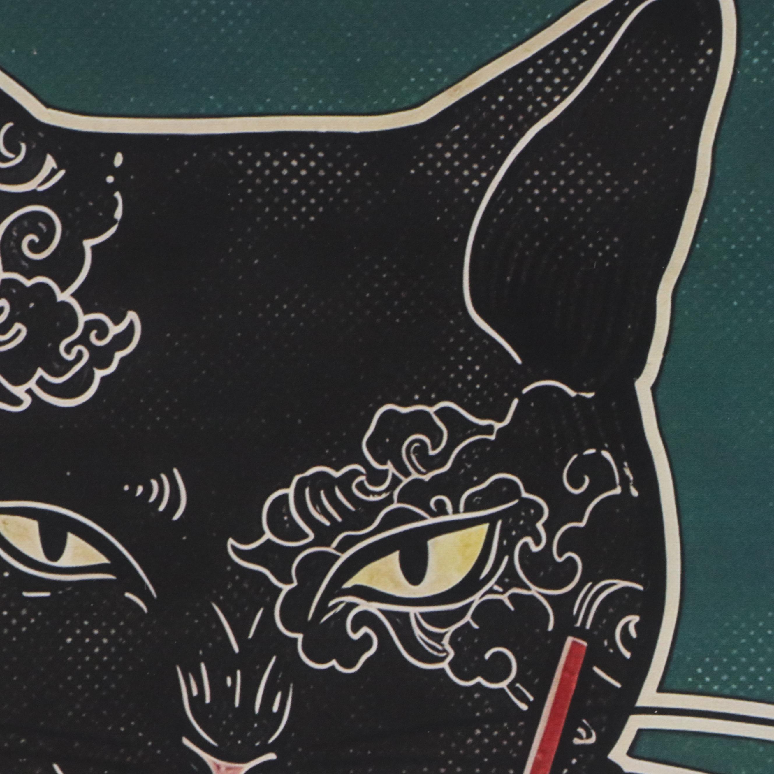 Novelty Cat Offset Lithograph "Let Me Pour You a Tall Glass of Get Over It"