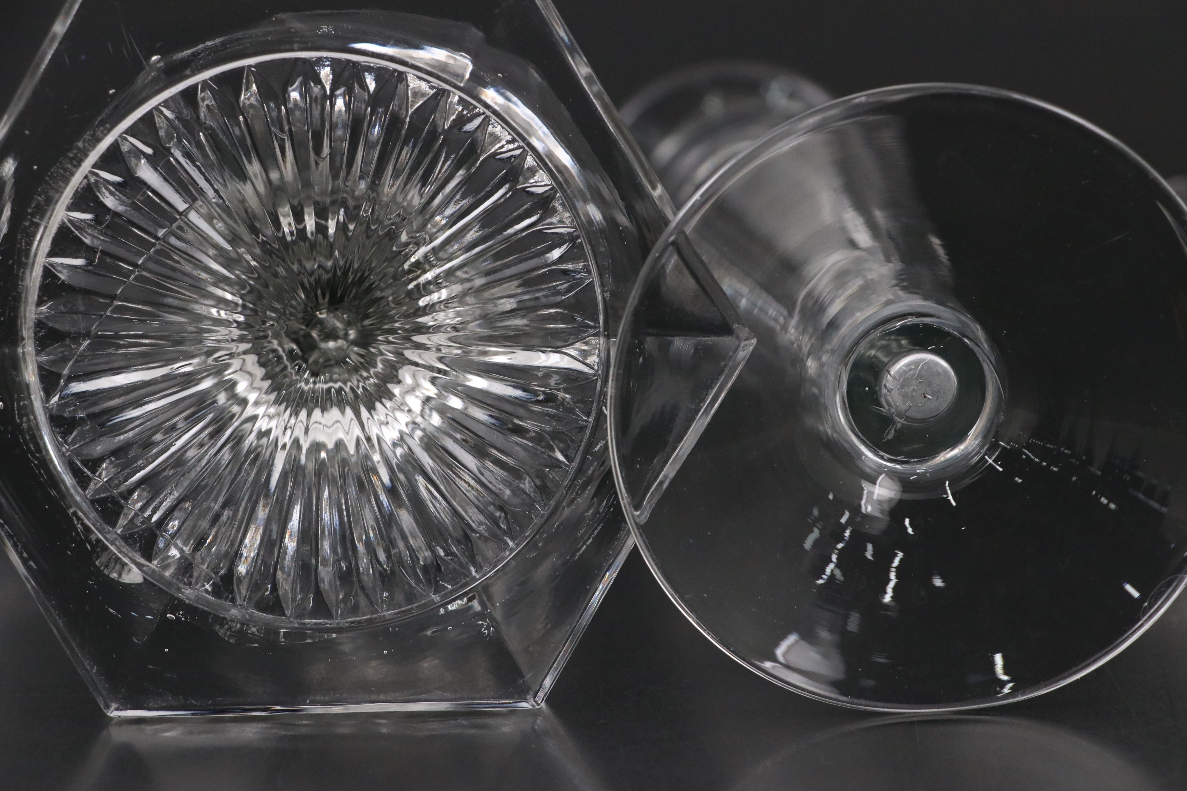 Heisey "Queen Anne" with Other Vintage Crystal and Glass Candle Holders