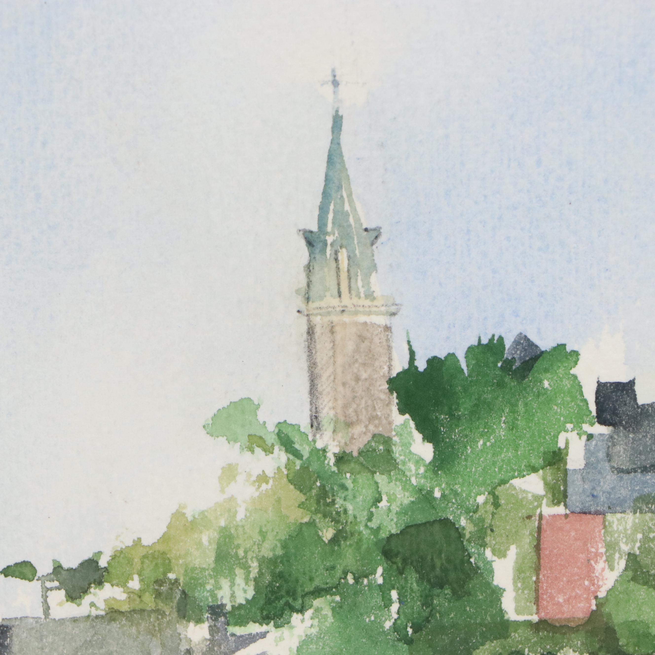 Fran A. Browne Watercolor Painting "Mt. Adams," Late 20th Century