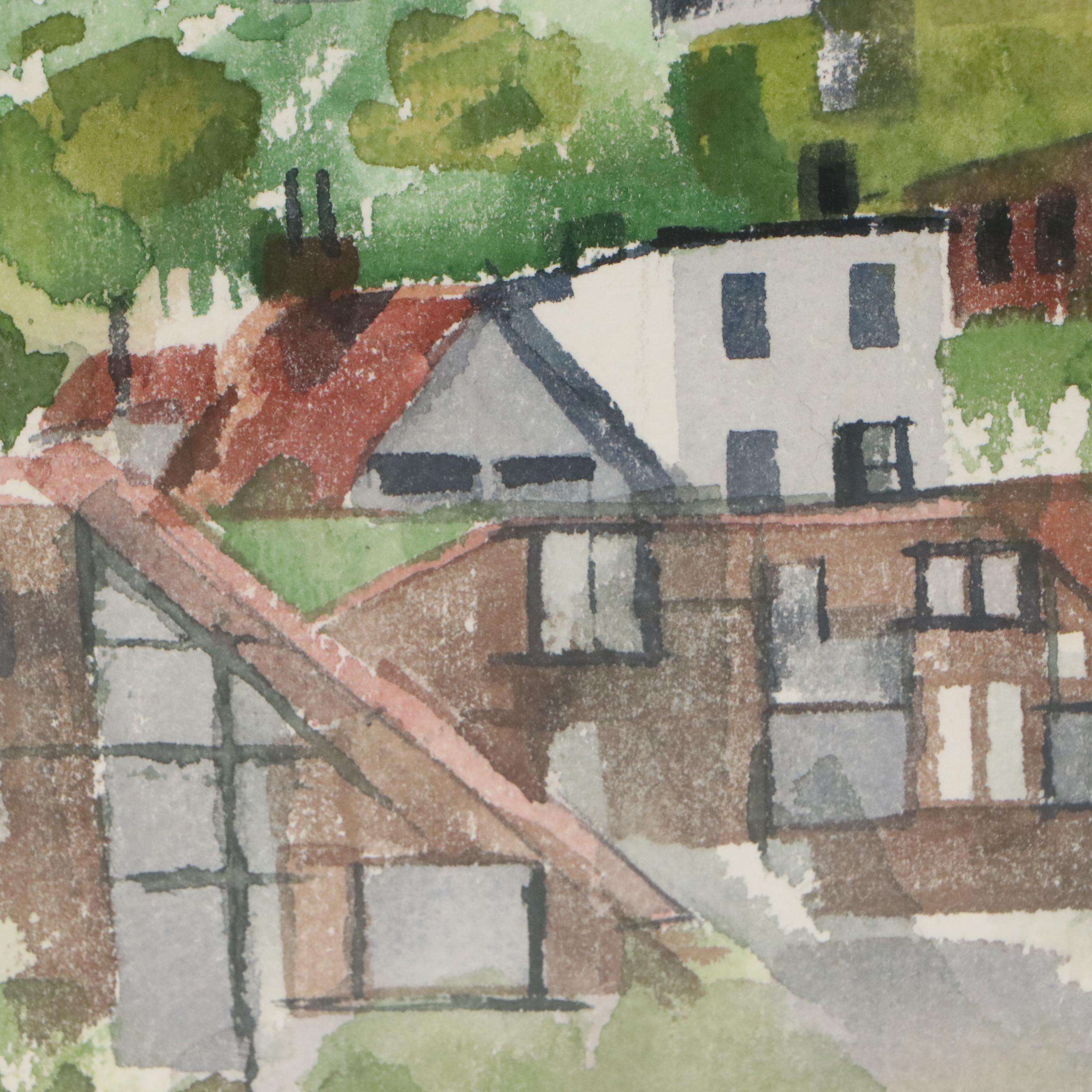 Fran A. Browne Watercolor Painting "Mt. Adams," Late 20th Century