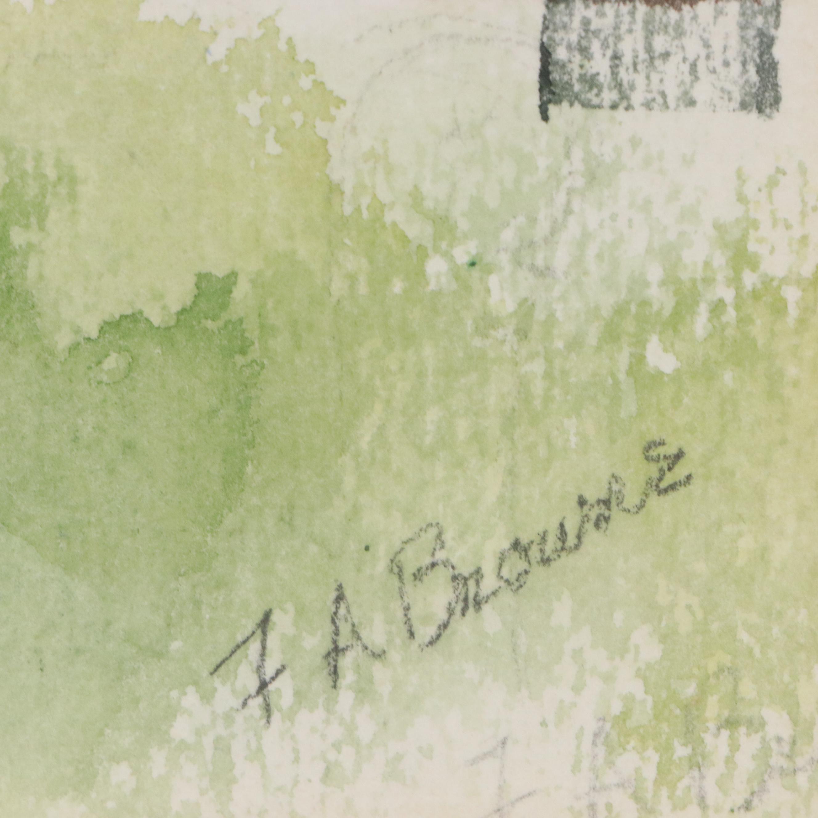 Fran A. Browne Watercolor Painting "Mt. Adams," Late 20th Century