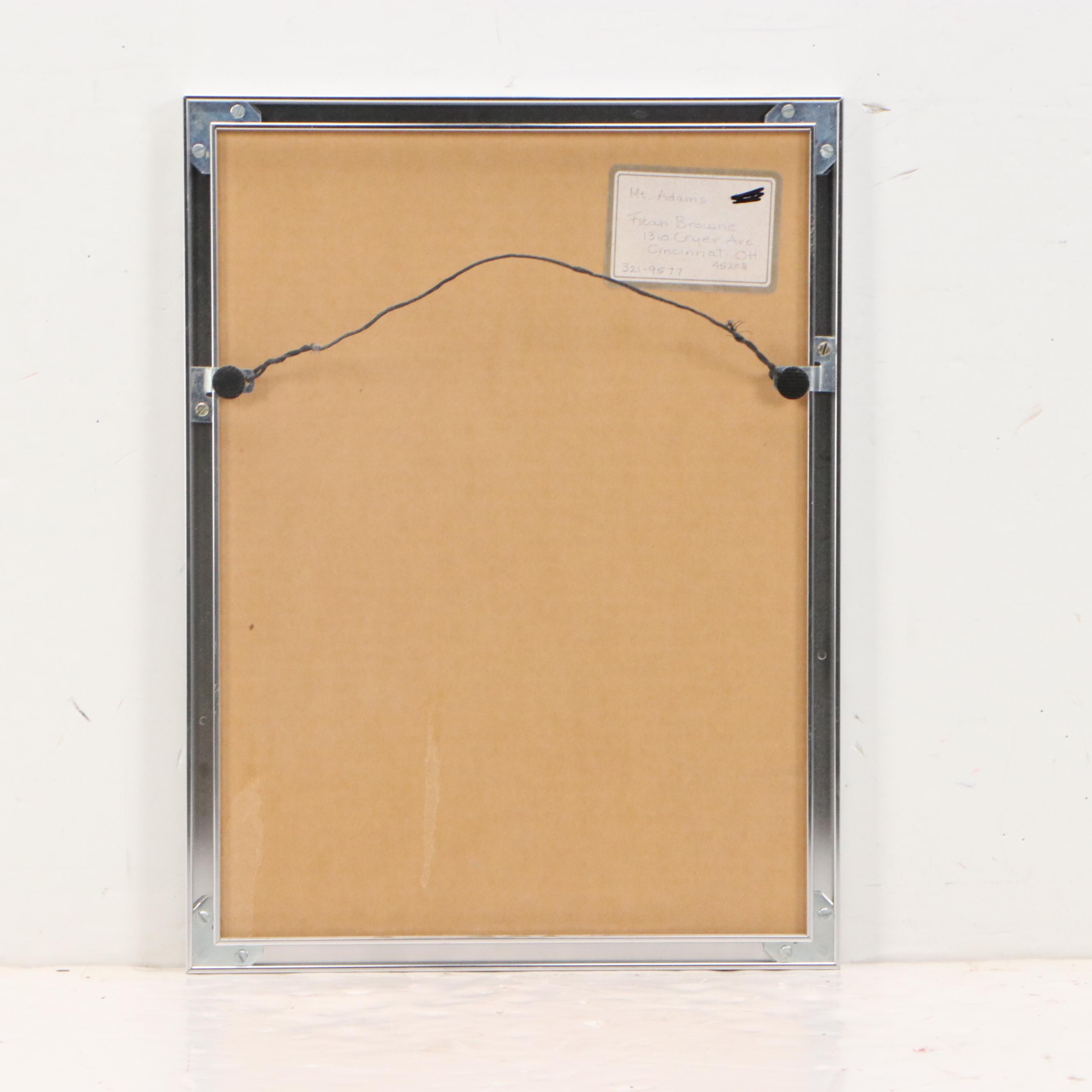 Fran A. Browne Watercolor Painting "Mt. Adams," Late 20th Century